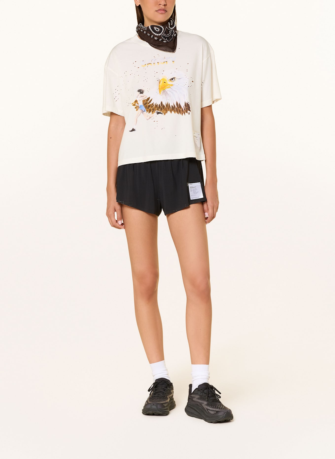 SATISFY 2-in-1-Laufshorts SPACE-O™ 2.5" DISTANCE: SCHWARZ