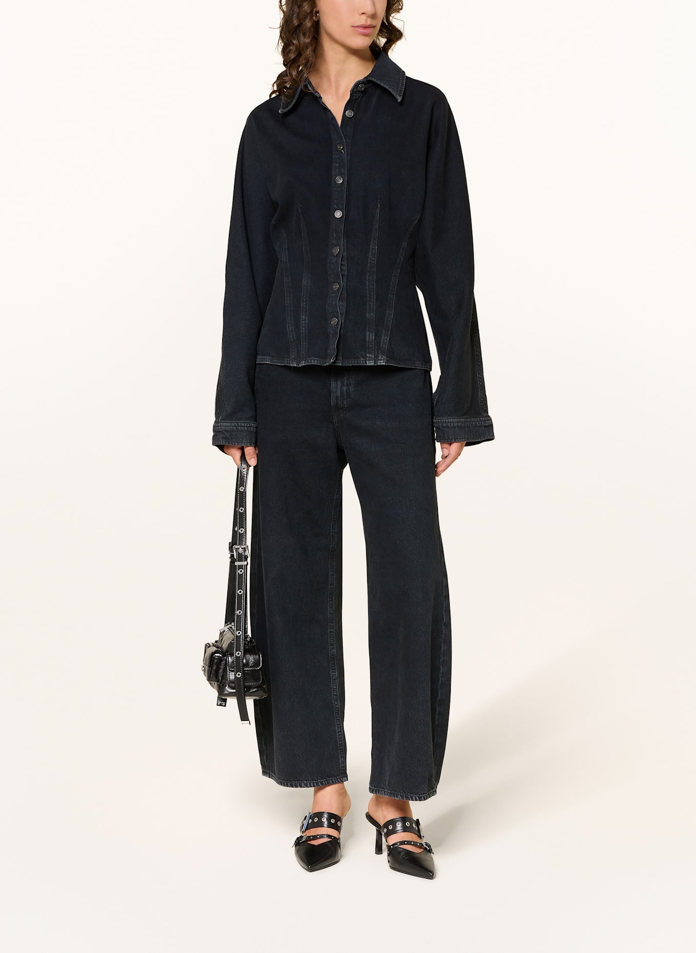 AGOLDE Jeansbluse DEVON: DUNKELBLAU