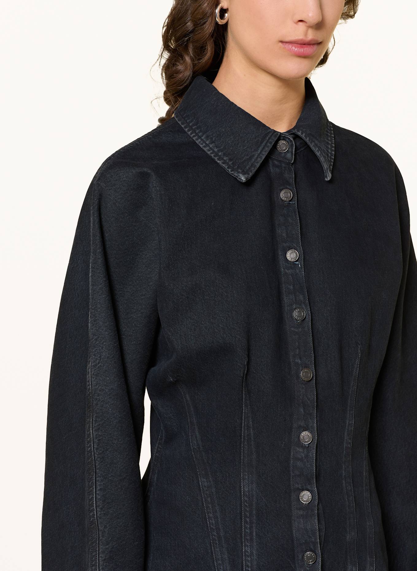 AGOLDE Jeansbluse DEVON: DUNKELBLAU