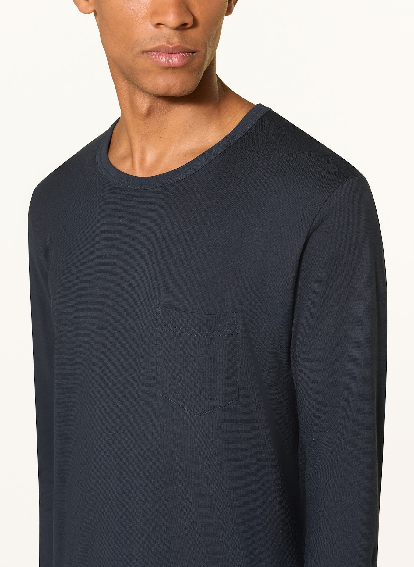 CALIDA Schlafanzug RELAX IMPRINT: DUNKELBLAU / WEISS / BRAUN