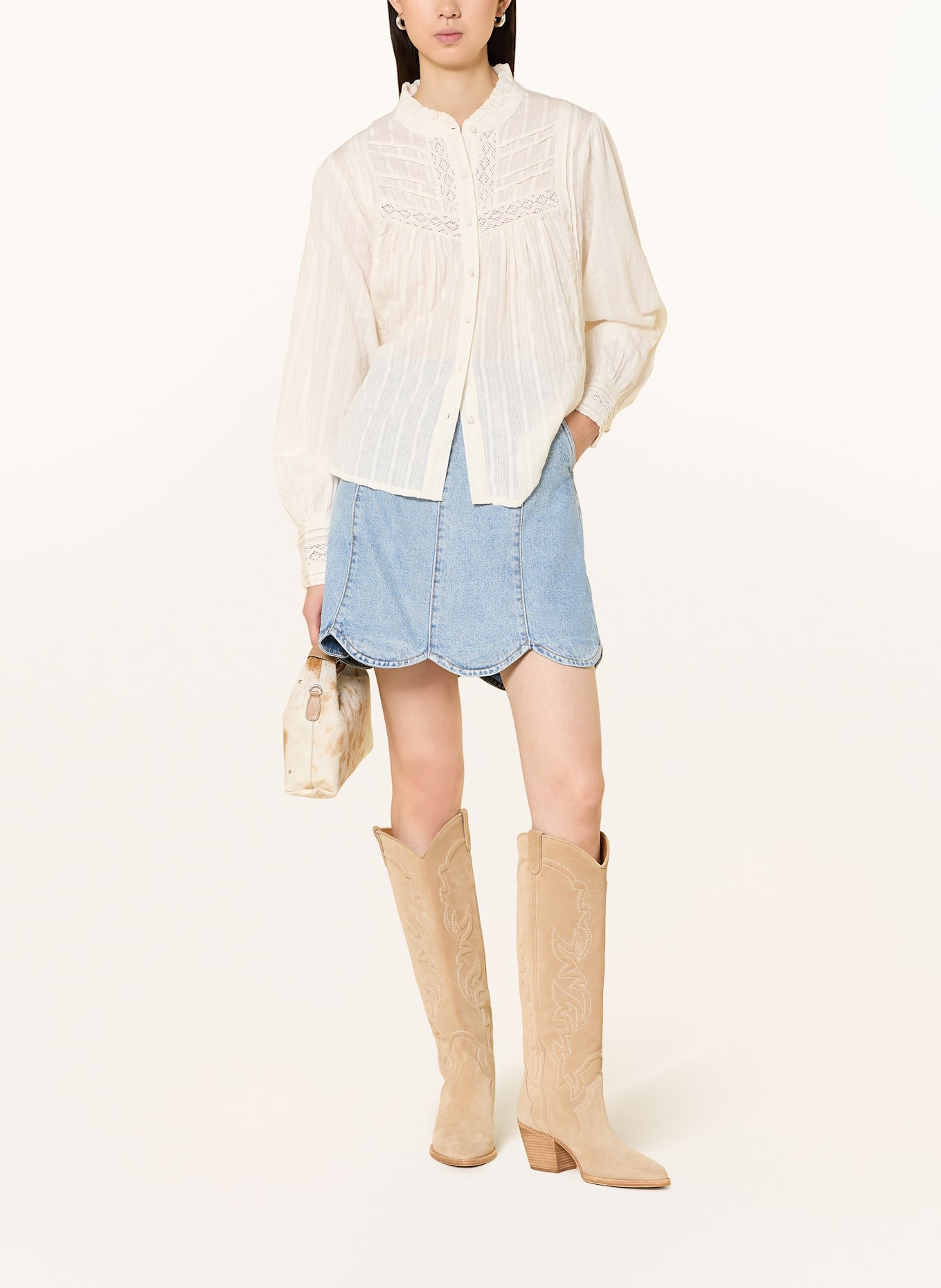 Y.A.S. Jeansrock: AX-8 Light Blue Denim