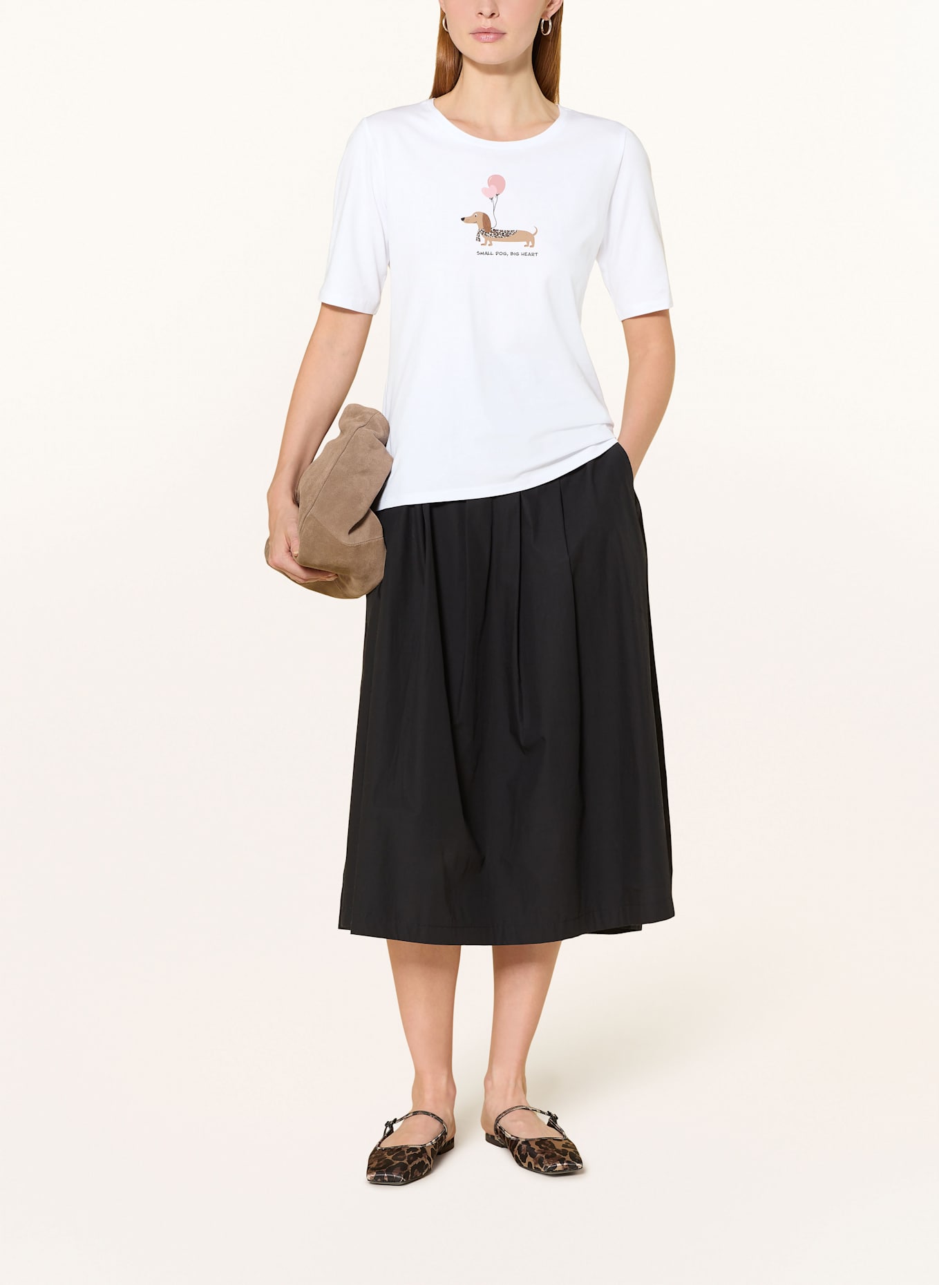 Betty Barclay T-Shirt: WEISS / BEIGE / BRAUN