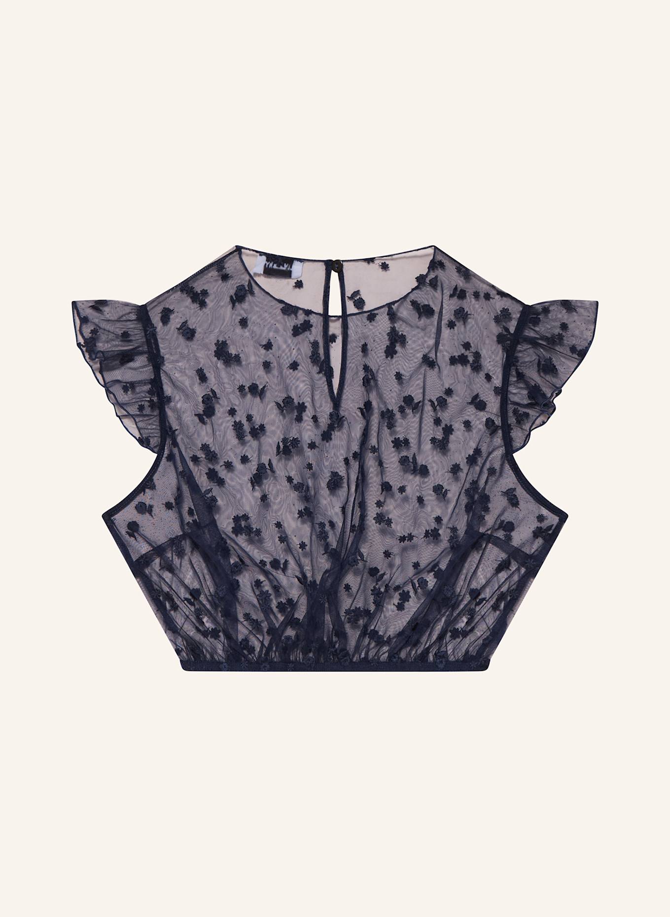 LIMBERRY Dirndlbluse aus Mesh: DUNKELBLAU