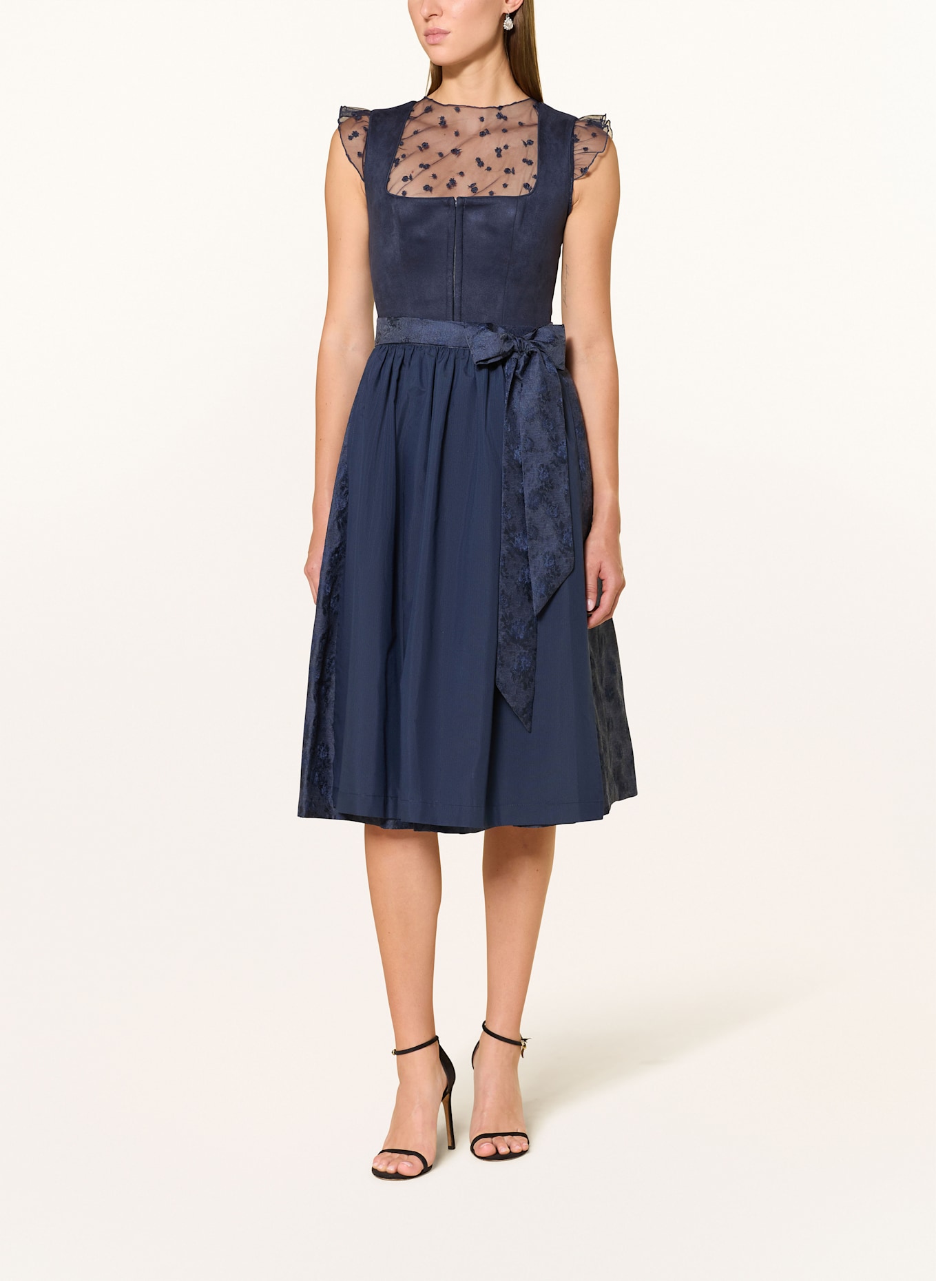 LIMBERRY Dirndlbluse aus Mesh: DUNKELBLAU