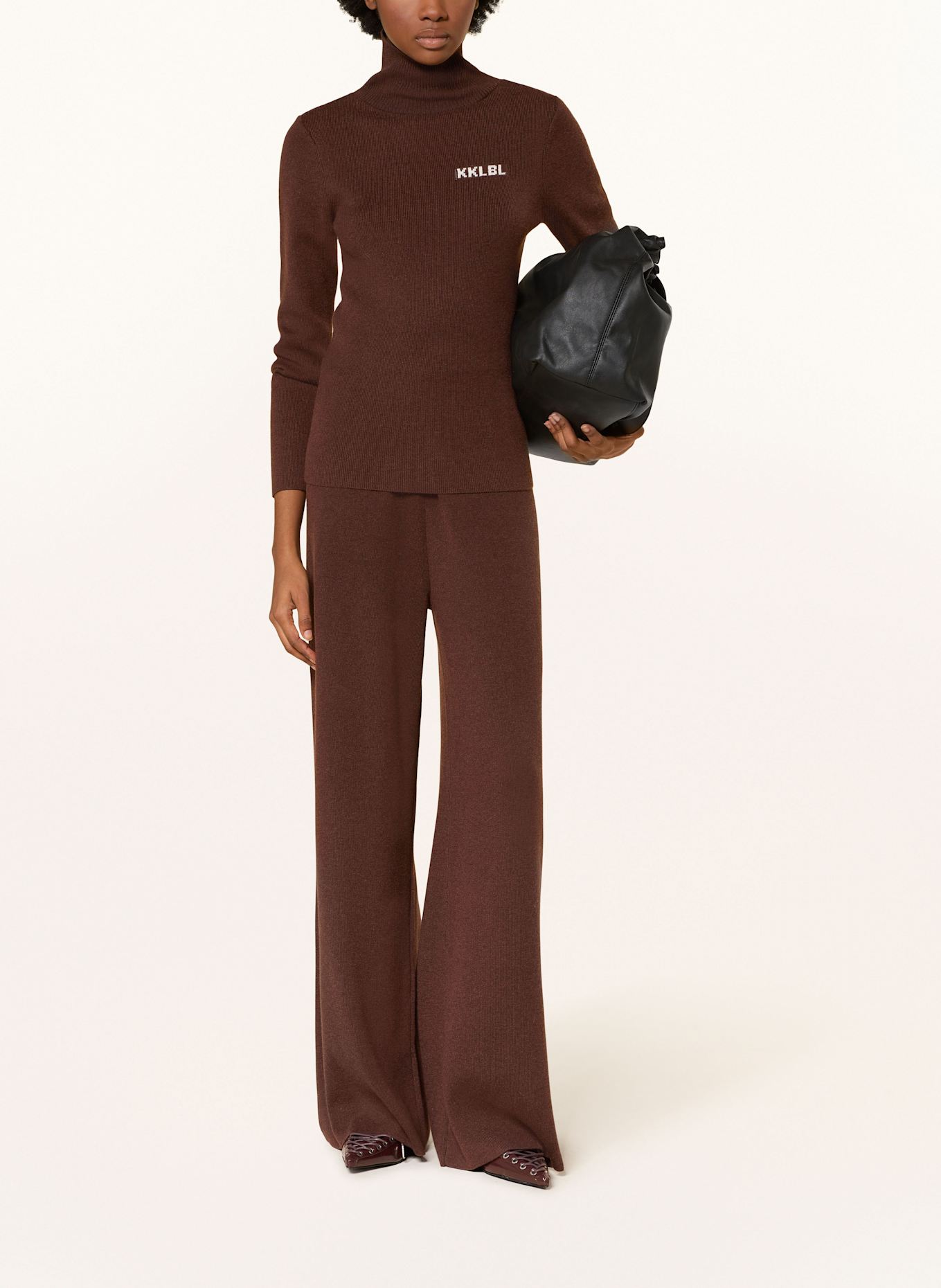 KARO KAUER Rollkragenpullover: BRAUN