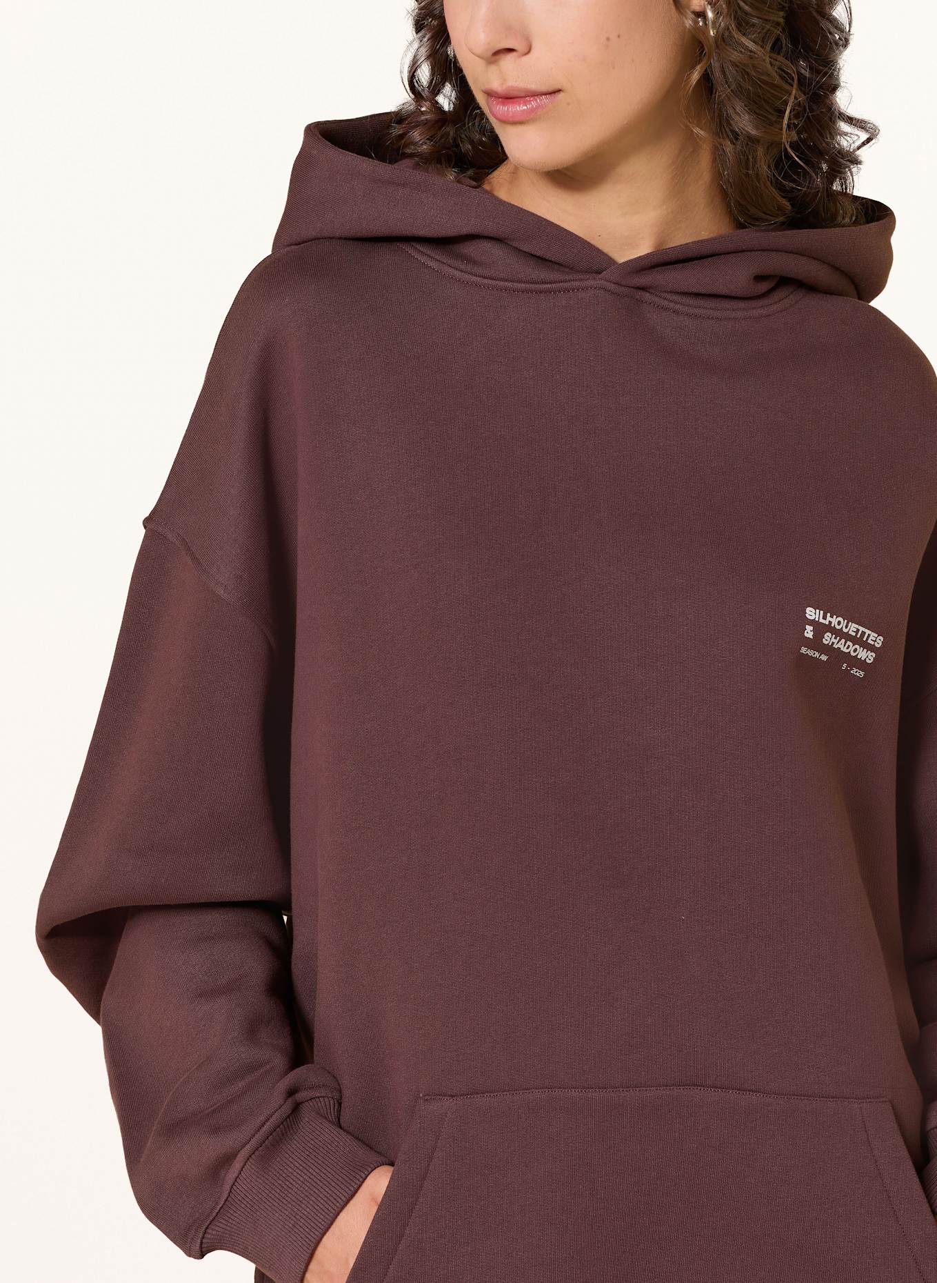 KARO KAUER Oversized-Hoodie: DUNKELBRAUN