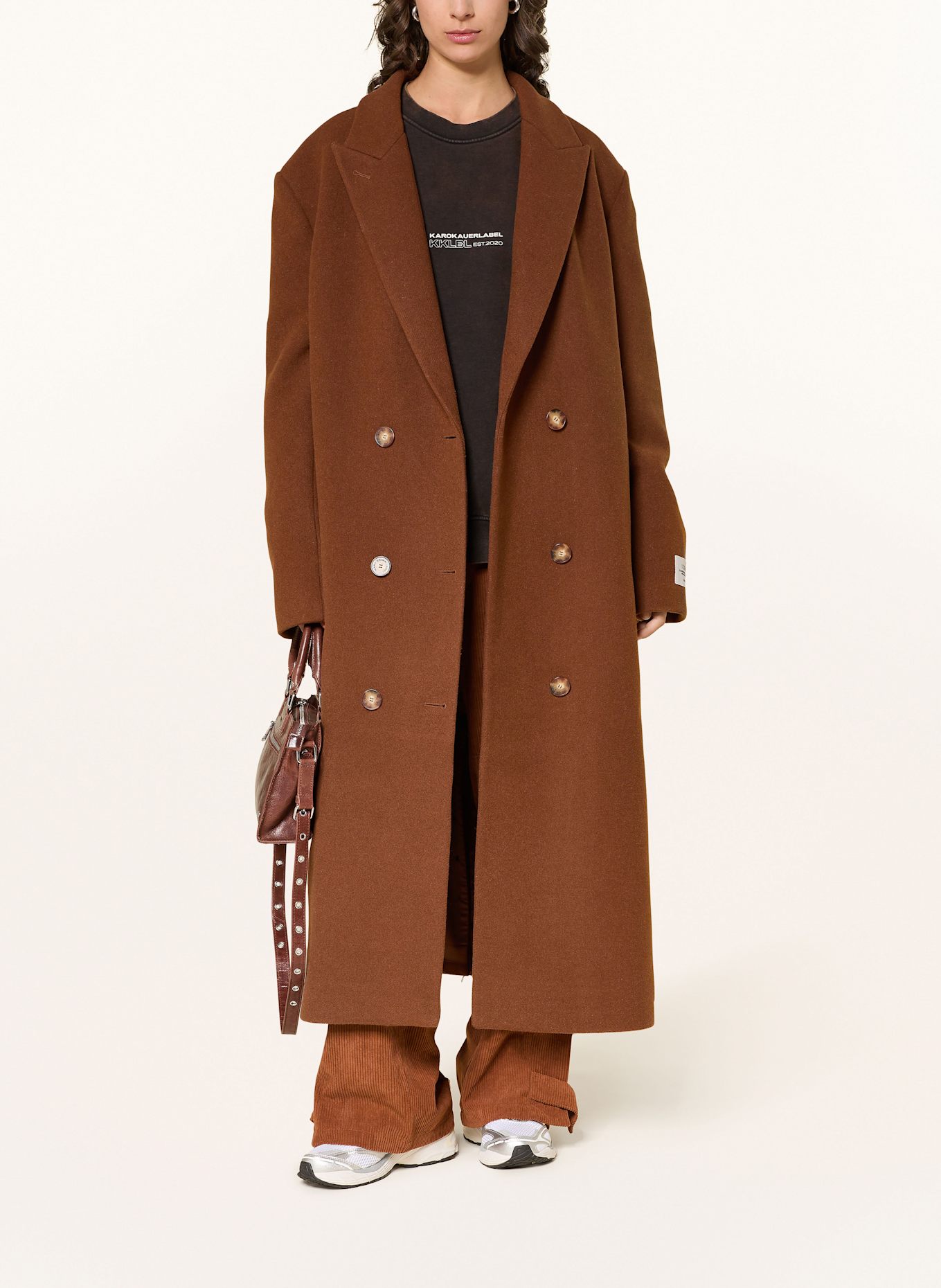 KARO KAUER Oversized-Mantel: BRAUN