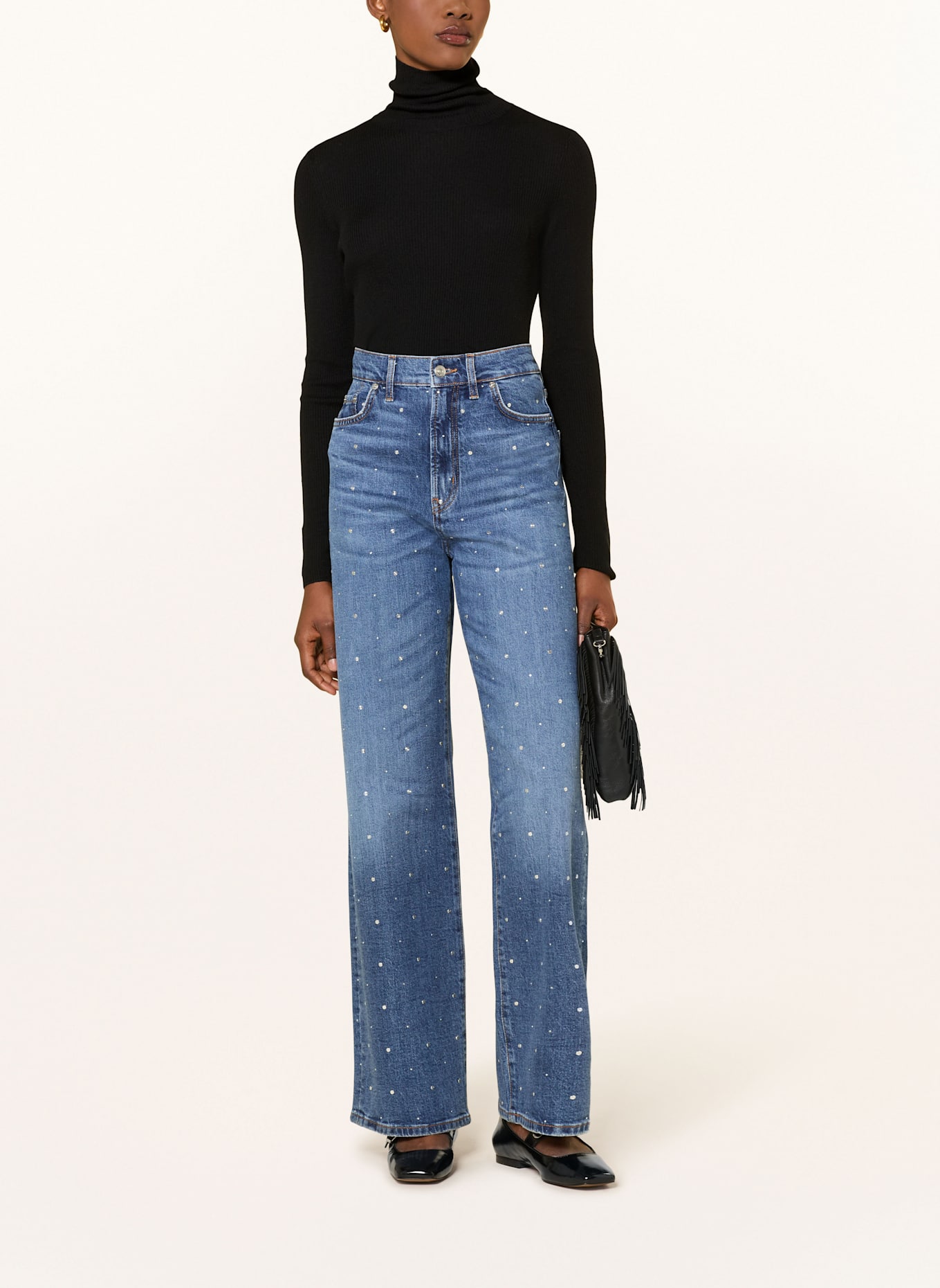 maje Rollkragenpullover: SCHWARZ