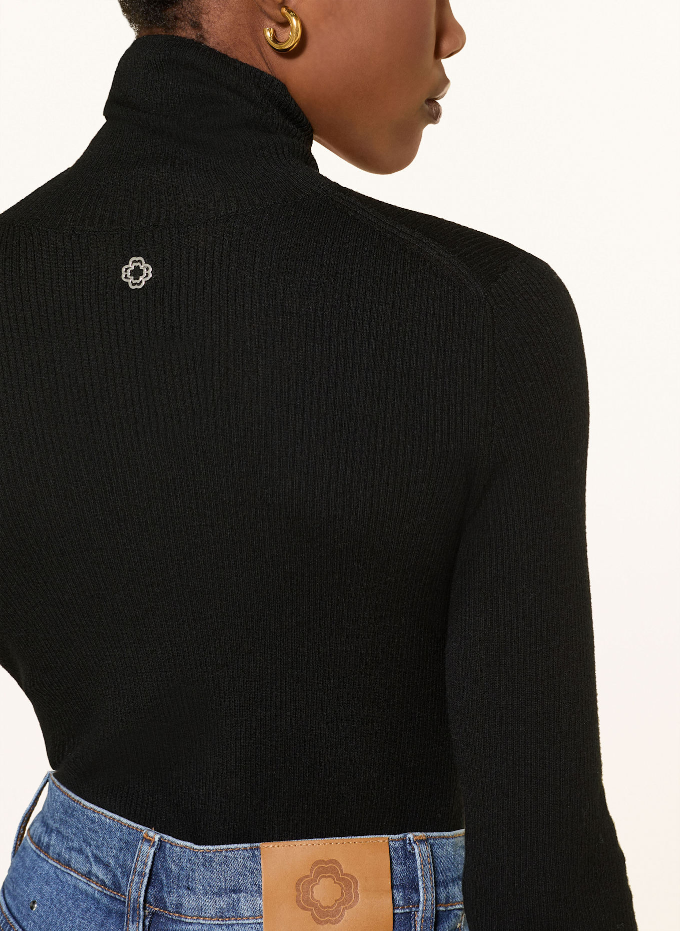 maje Rollkragenpullover: SCHWARZ