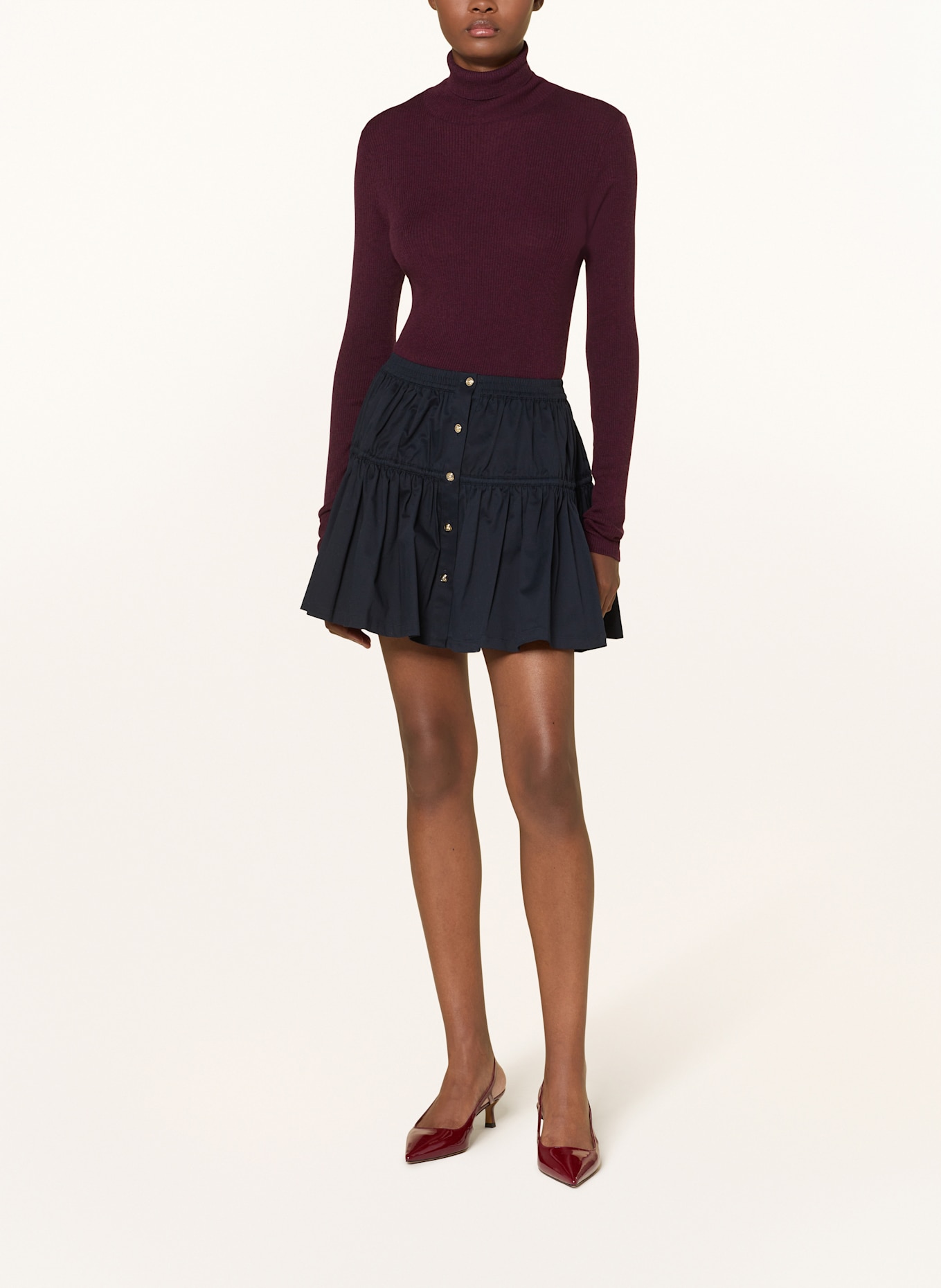 maje Rollkragenpullover: DUNKELROT