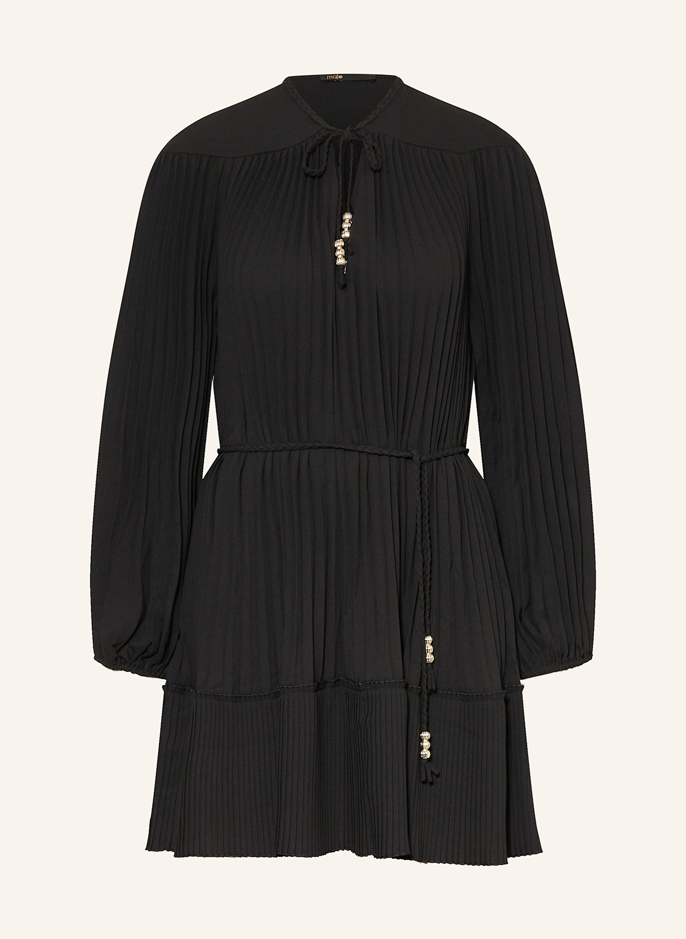 maje Plisseekleid: SCHWARZ