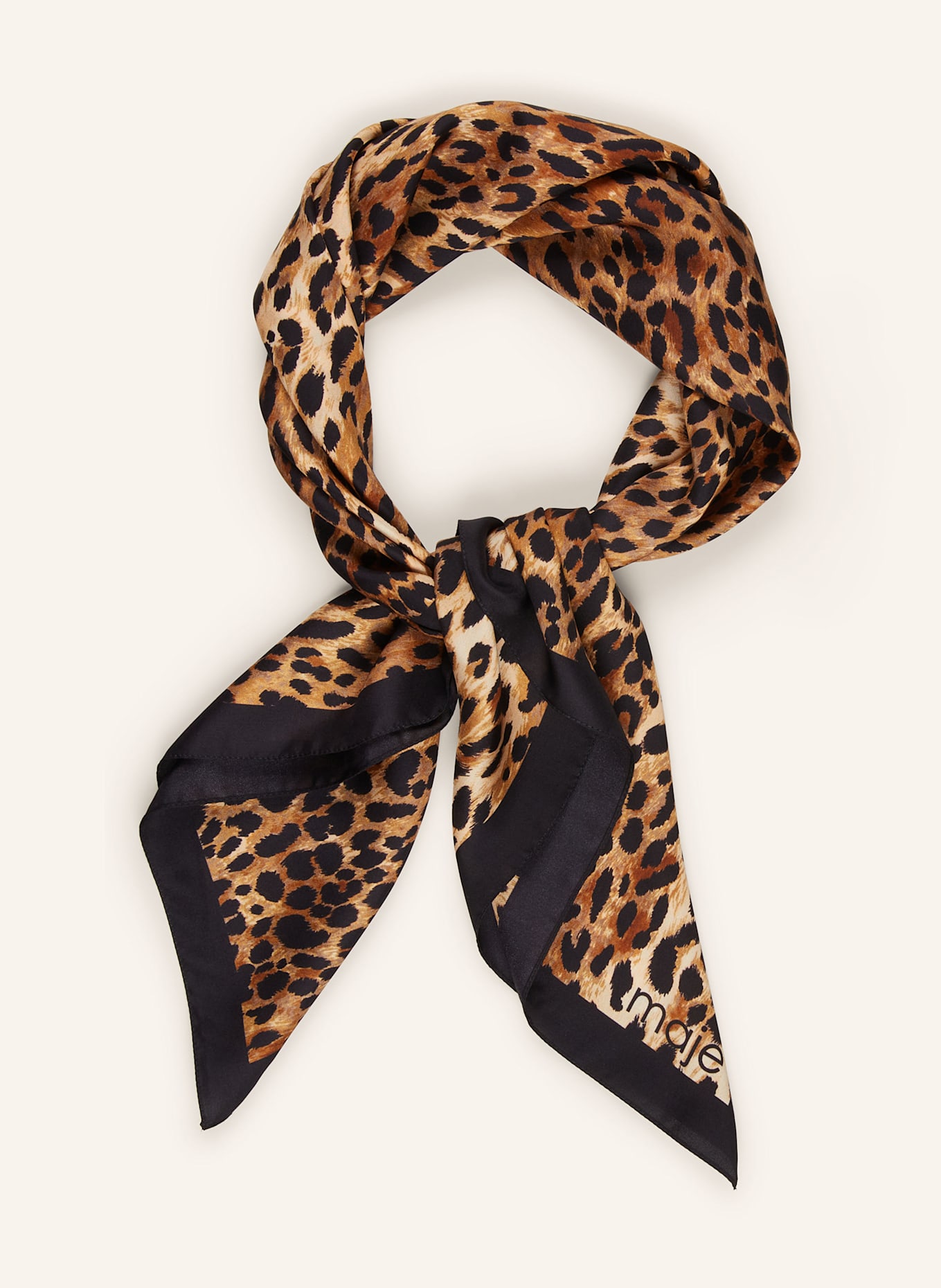 maje Seidentuch: CAMEL / COGNAC / SCHWARZ