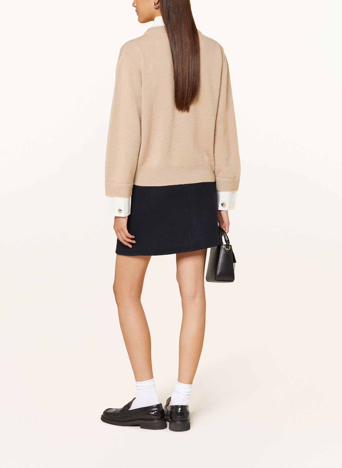 CLAUDIE PIERLOT Pullover im Materialmix: WEISS / BEIGE