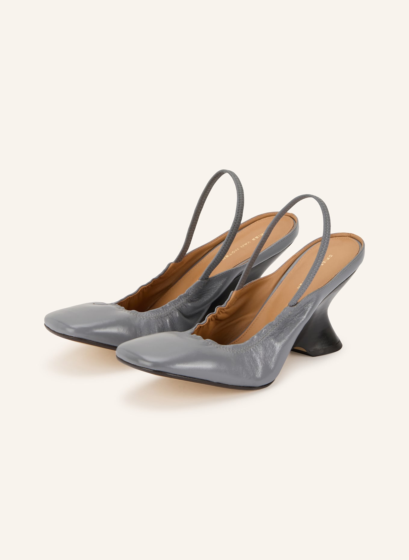 DRIES VAN NOTEN Czółenka z odkrytą piętą: SZARY