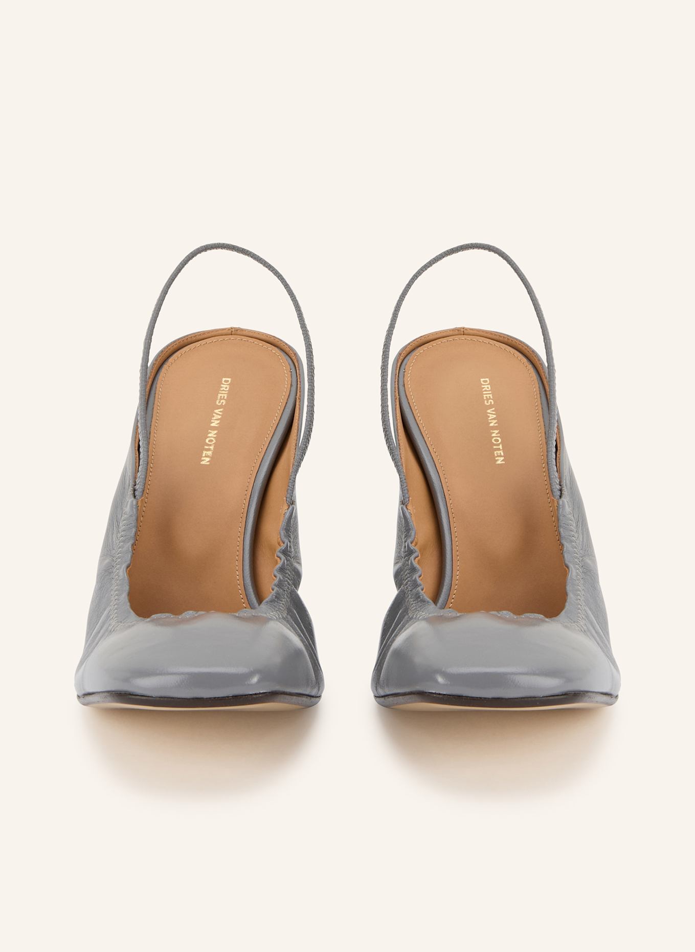 DRIES VAN NOTEN Czółenka z odkrytą piętą: SZARY