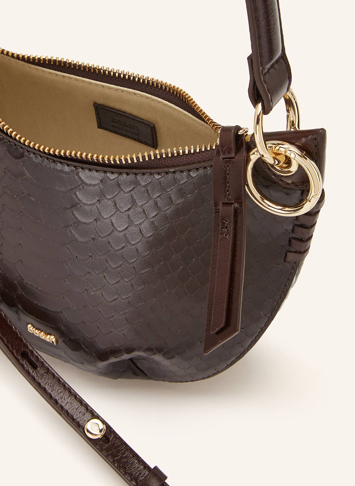 ba&sh Kabelka PYTHON: TMAVĚ HNĚDÁ