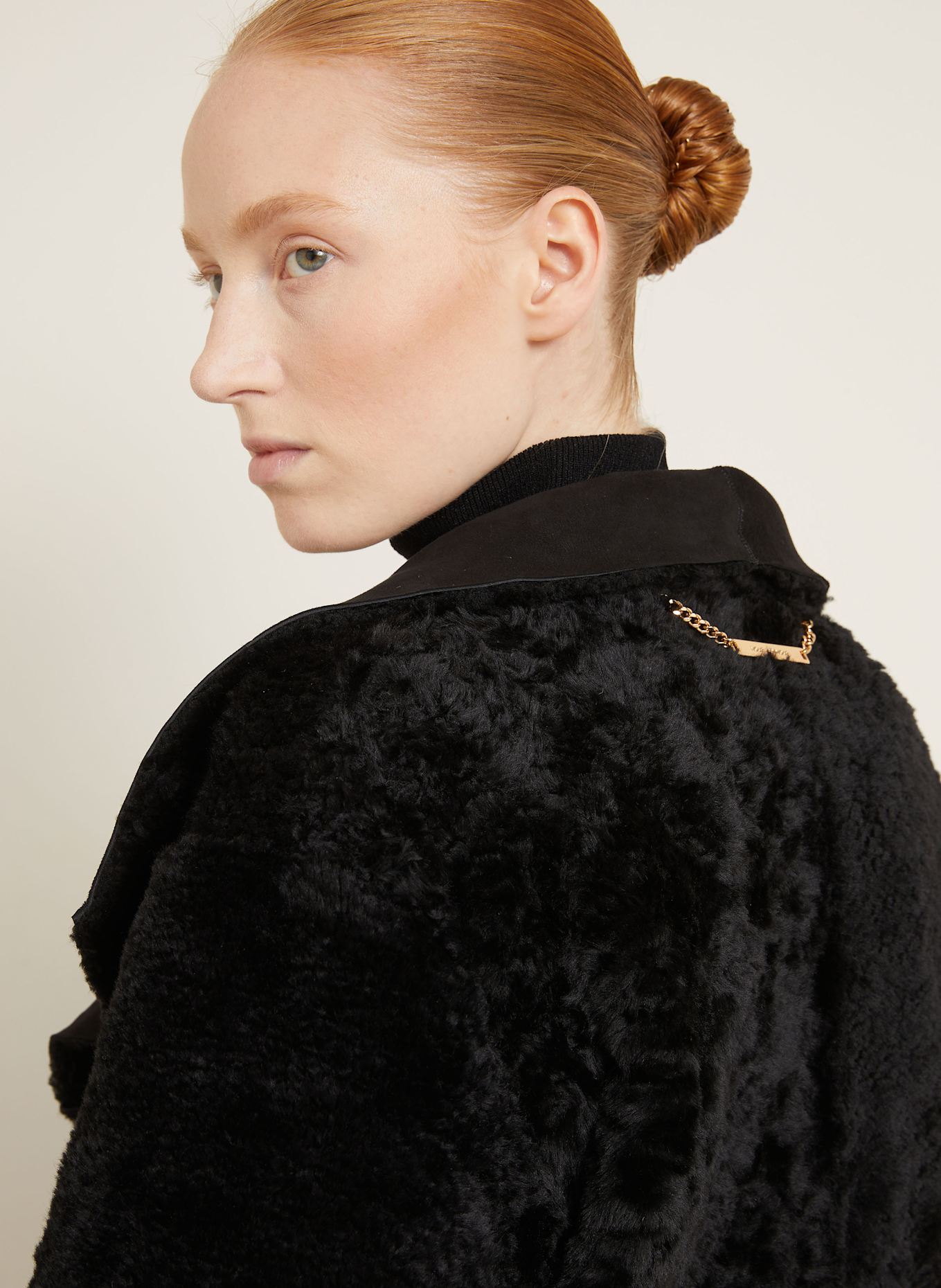 NOUR HAMMOUR Ledermantel BIRTHDAY: SCHWARZ