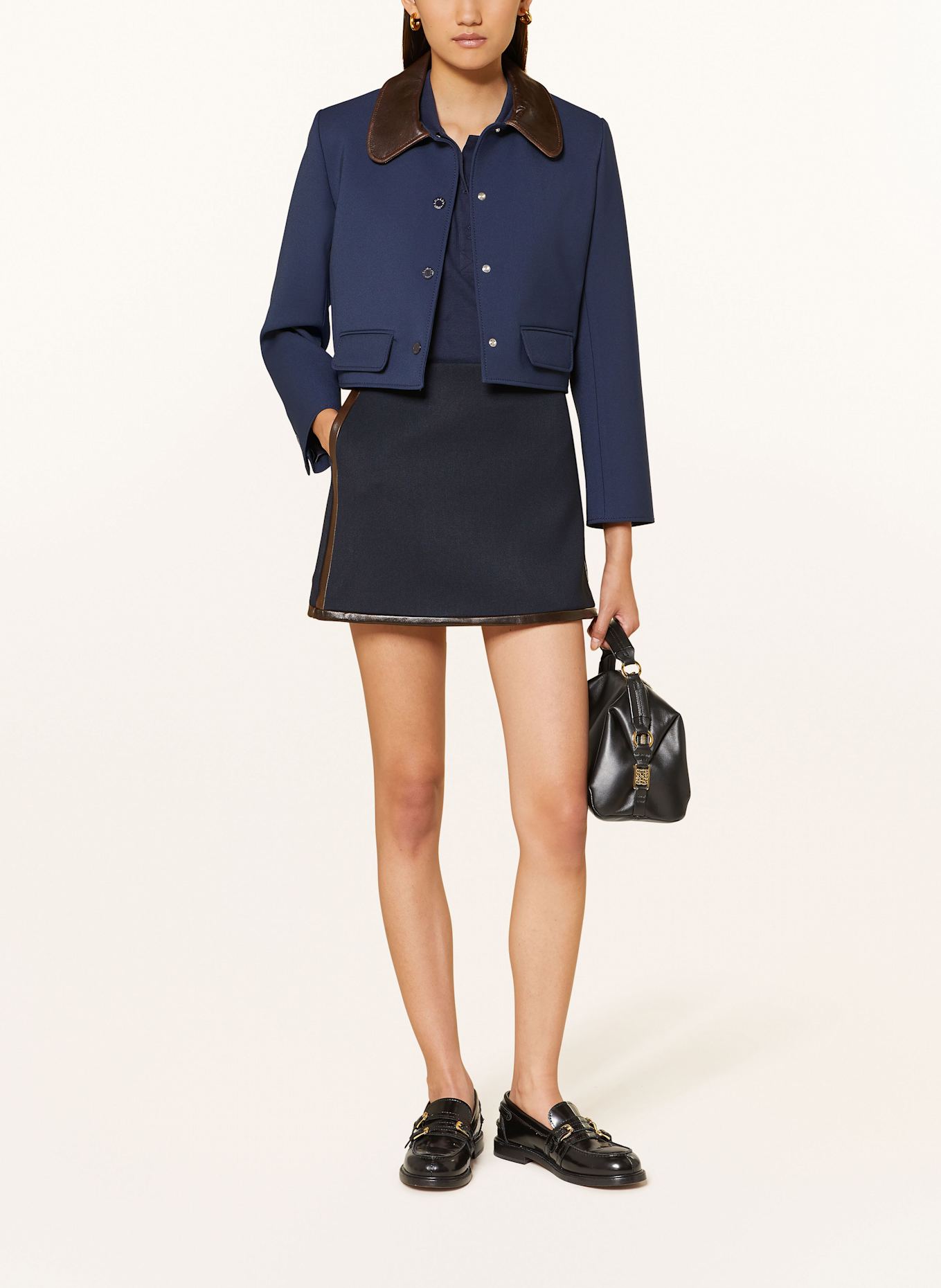 SANDRO Rock mit Galonstreifen: DUNKELBLAU