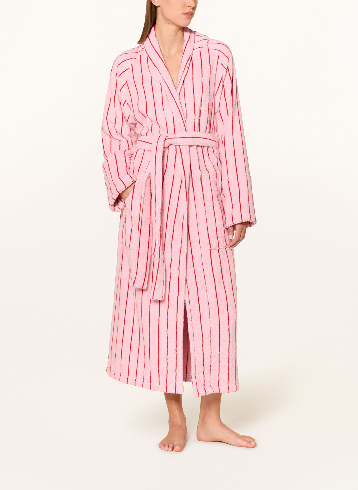 BONGUSTA Unisex župan NARAM: RŮŽOVÁ / ČERVENÁ