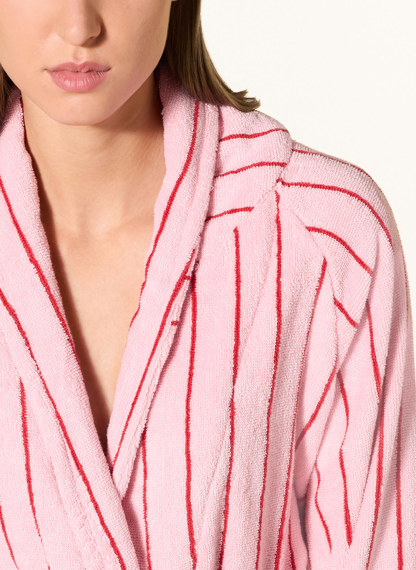 BONGUSTA Unisex župan NARAM: RŮŽOVÁ / ČERVENÁ