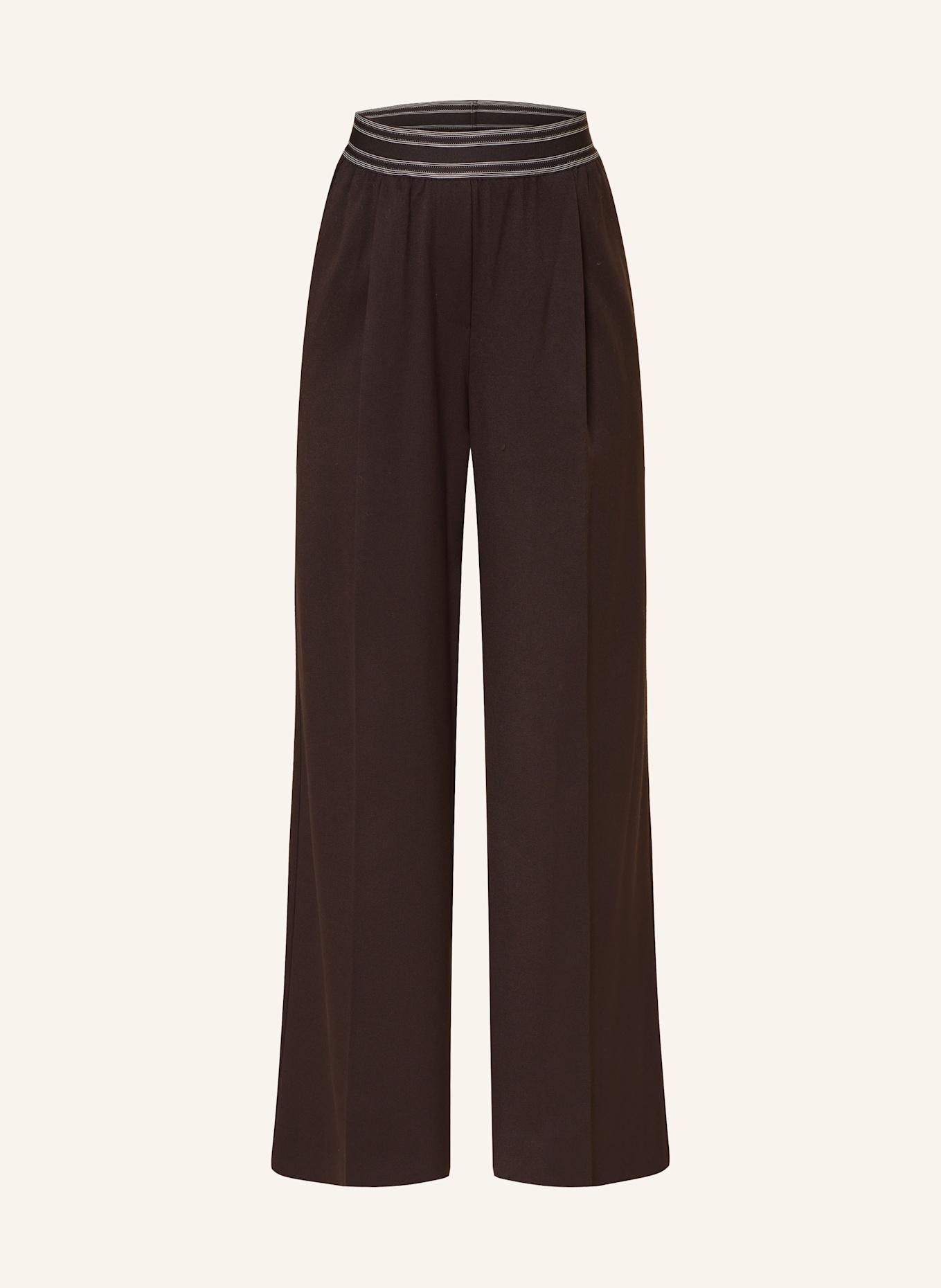 REISS Marlenehose CAMELIA: DUNKELBRAUN