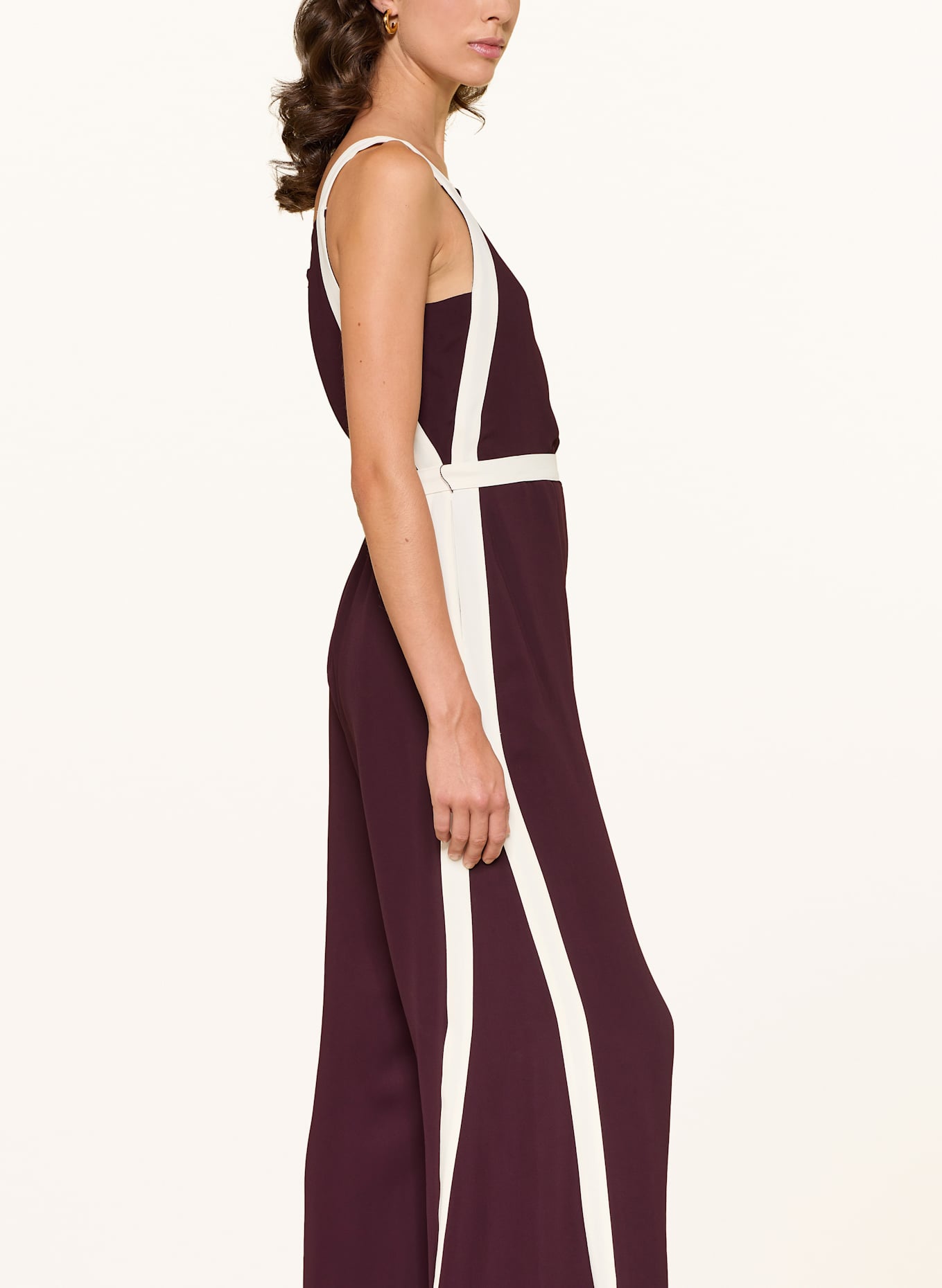 REISS Jumpsuit SALMA: DUNKELROT / CREME