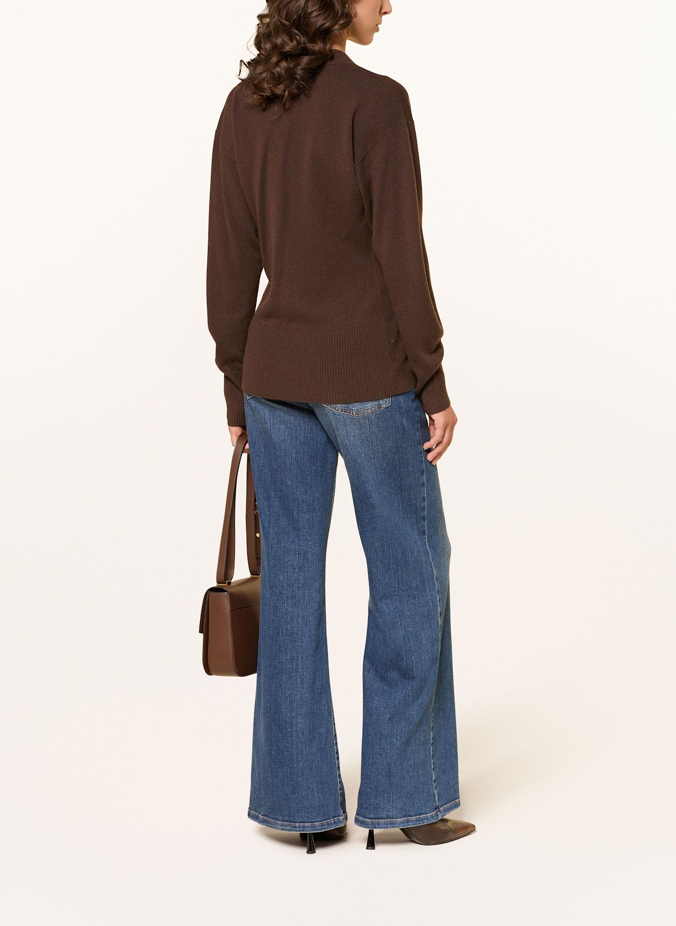 REISS Strickjacke TYLA: DUNKELBRAUN