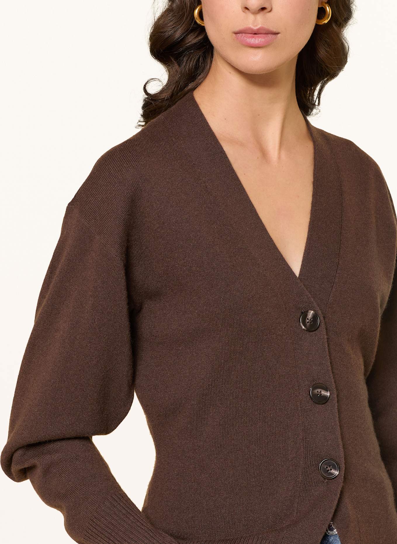 REISS Strickjacke TYLA: DUNKELBRAUN