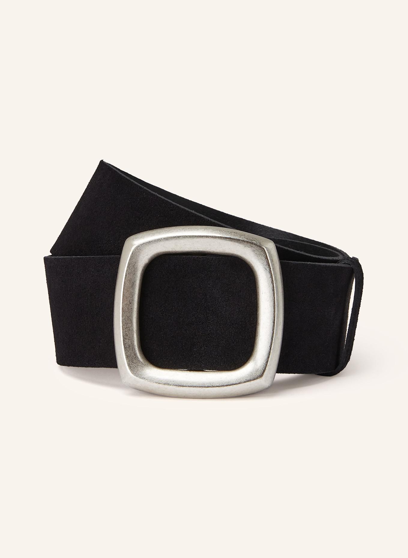 ba&sh Kožený opasek BIANCA: ČERNÁ