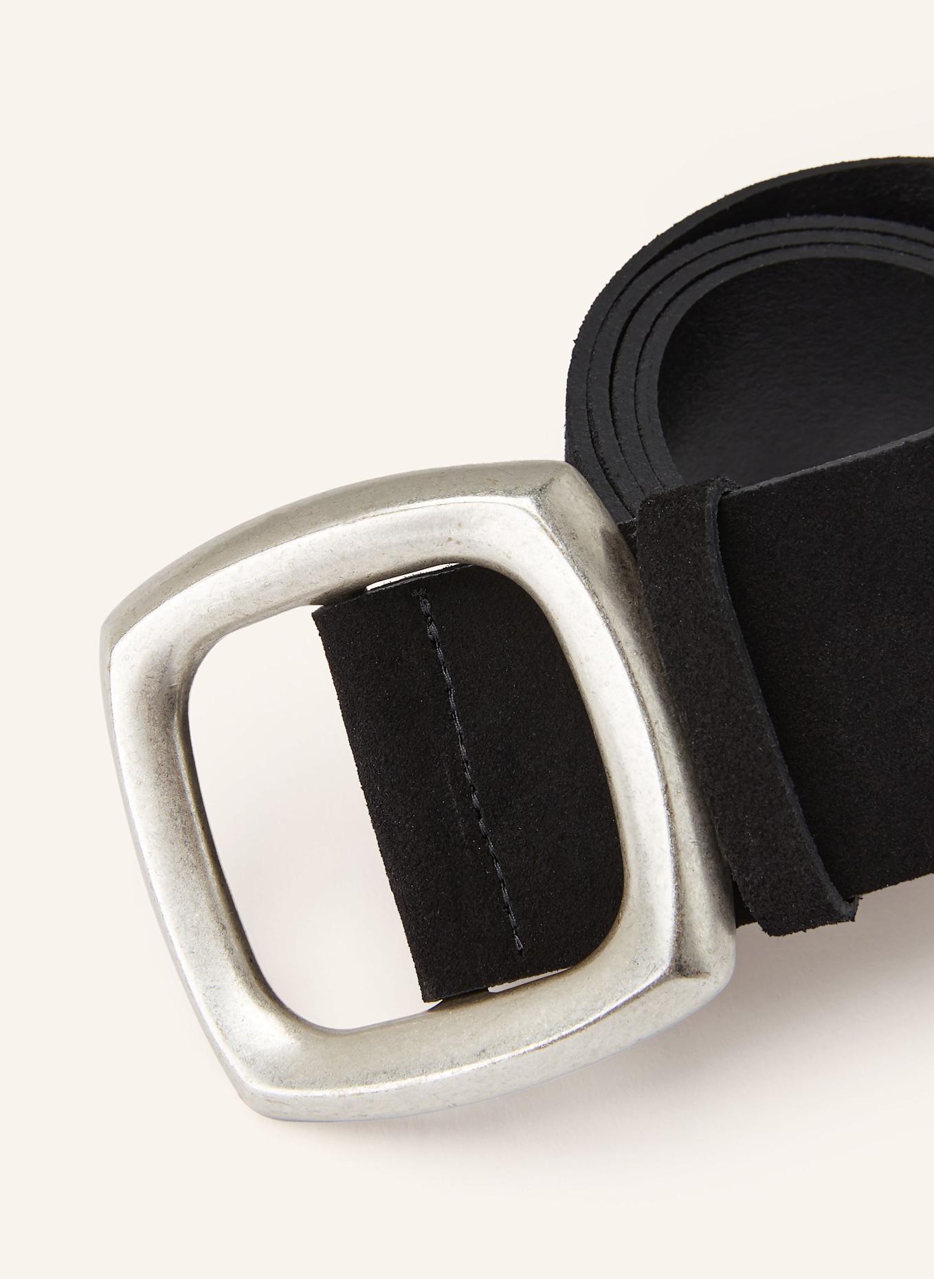 ba&sh Kožený opasek BIANCA: ČERNÁ