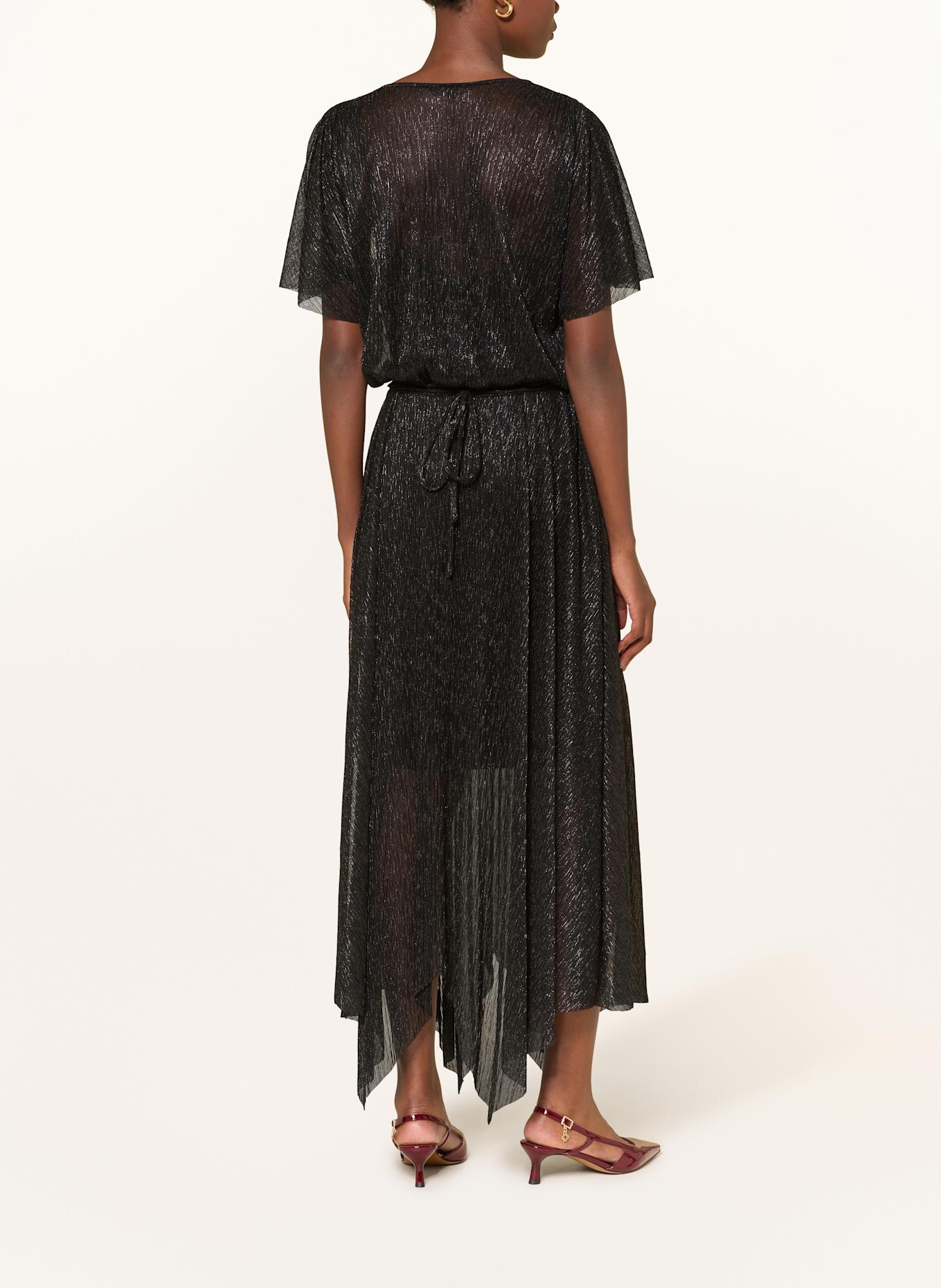 maje Kleid mit Glitzergarn: SCHWARZ