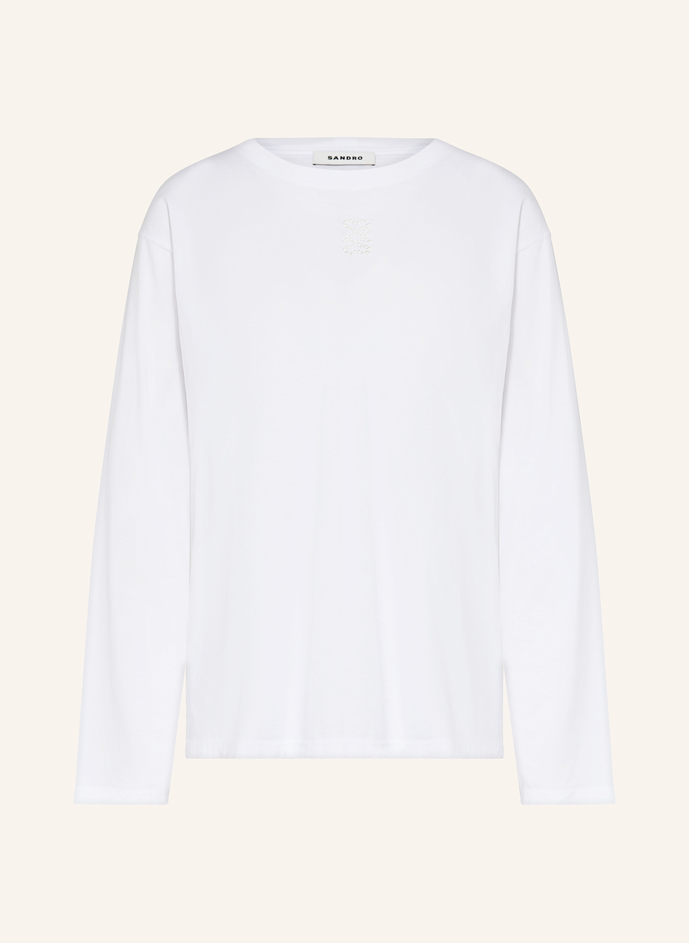 SANDRO Koszulka z długim rękawem: BIAŁY