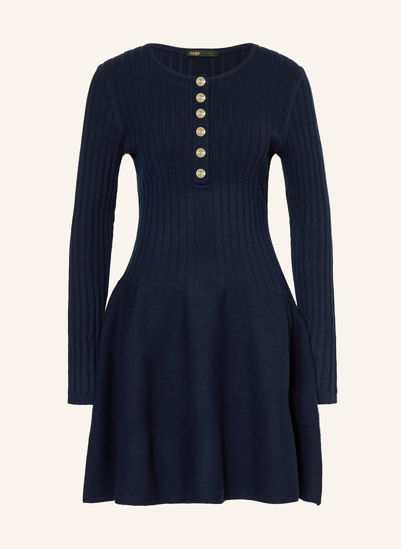 maje Strickkleid: DUNKELBLAU