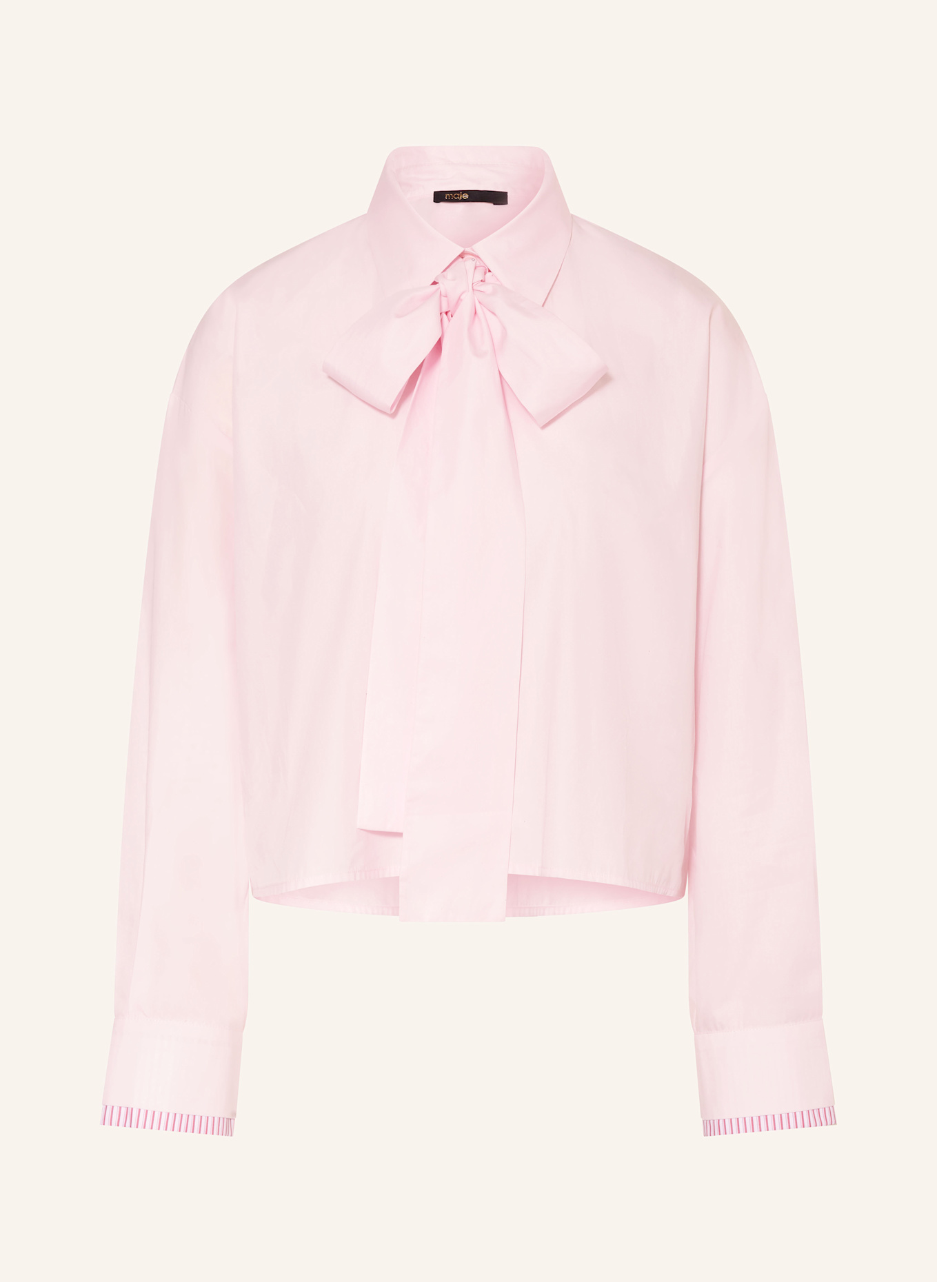 maje Hemdbluse mit abnehmbarer Schluppe: HELLROSA