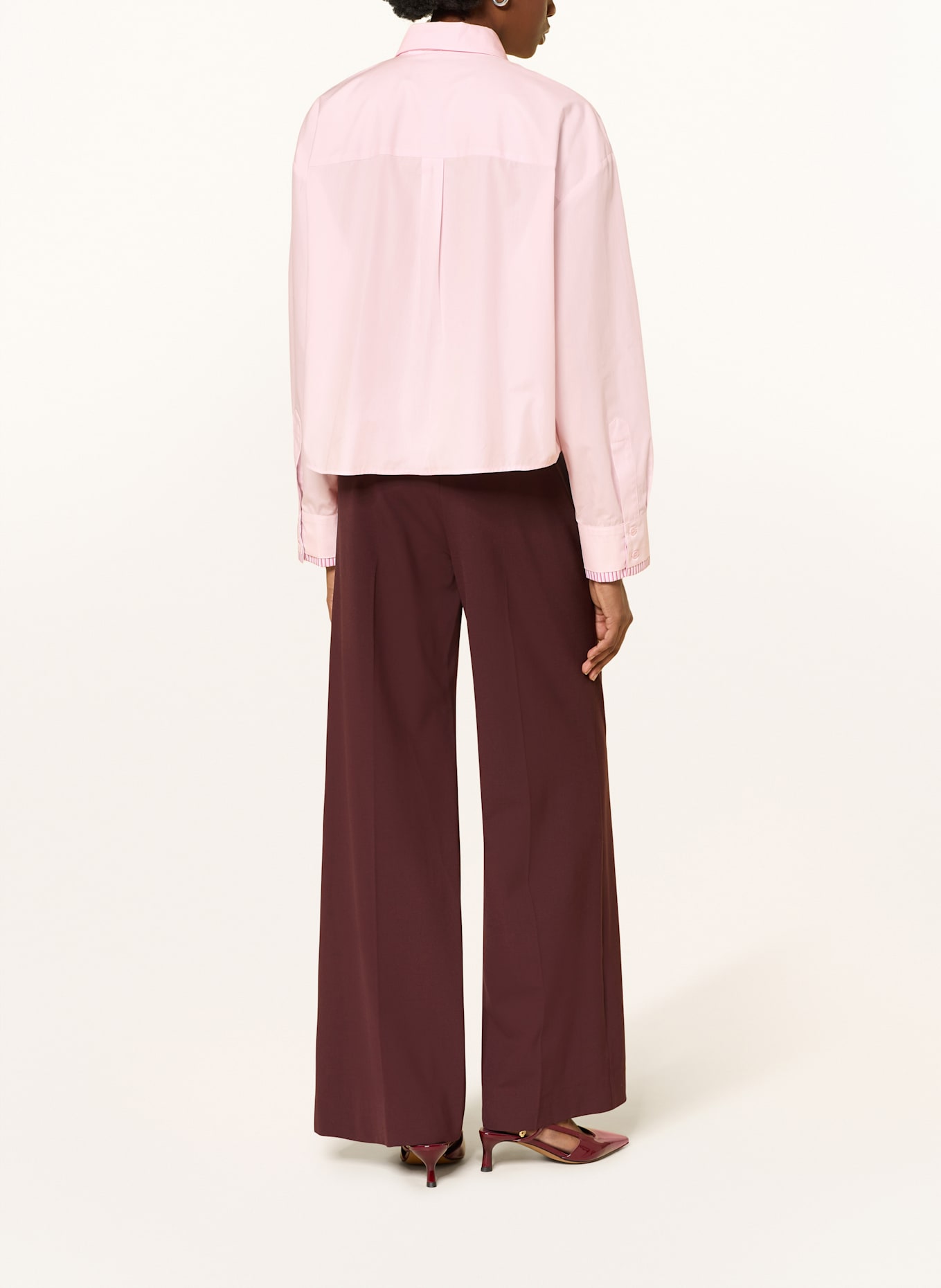 maje Hemdbluse mit abnehmbarer Schluppe: HELLROSA