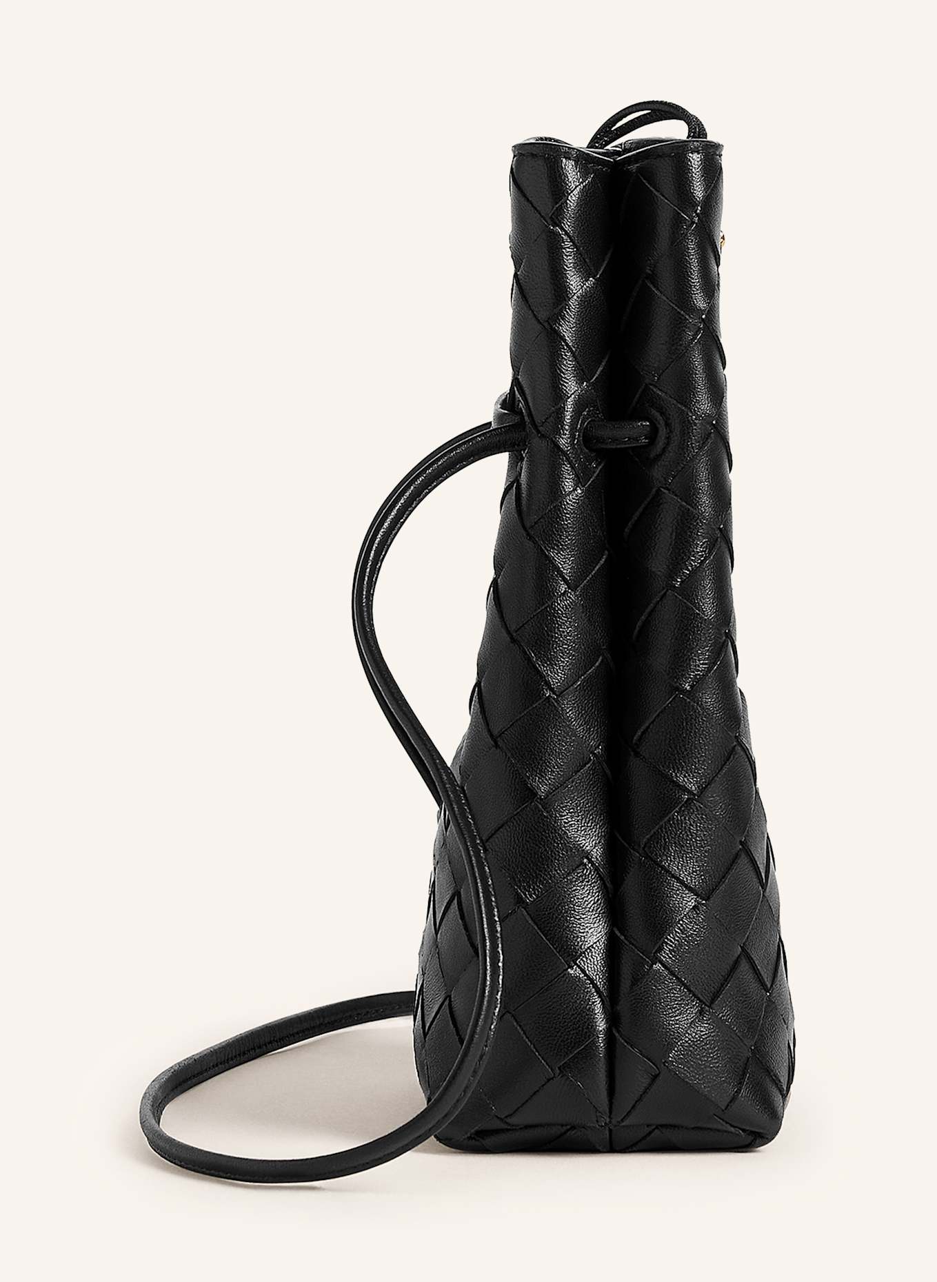 BOTTEGA VENETA Smartphone-Tasche ANDIAMO: BLACK/MUSE BRASS