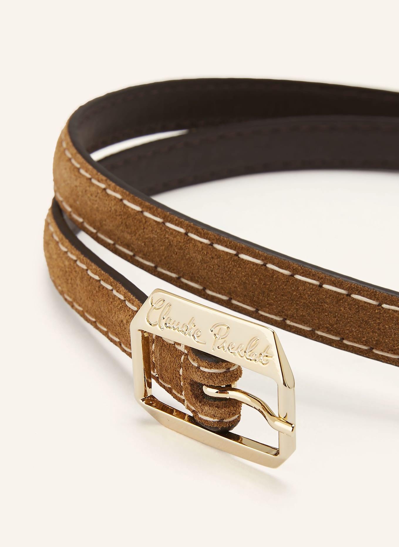 CLAUDIE PIERLOT Ledergürtel: CAMEL