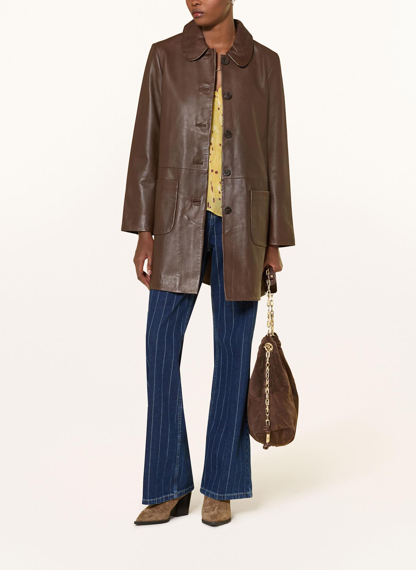 ba&sh Ledermantel MADIE: BRAUN