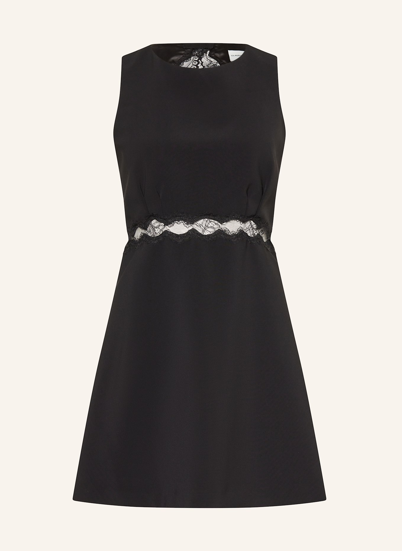 CLAUDIE PIERLOT Kleid mit Spitze: SCHWARZ