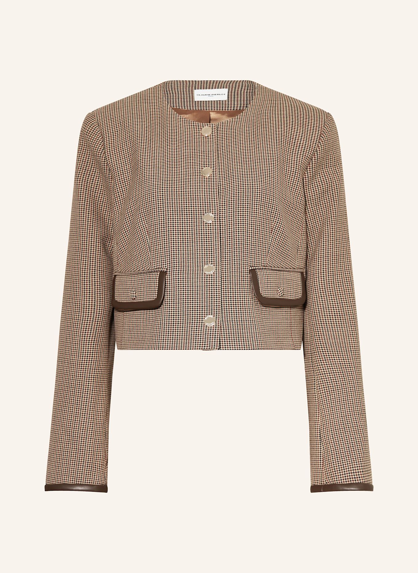 CLAUDIE PIERLOT Kastenjacke: CAMEL / DUNKELBRAUN