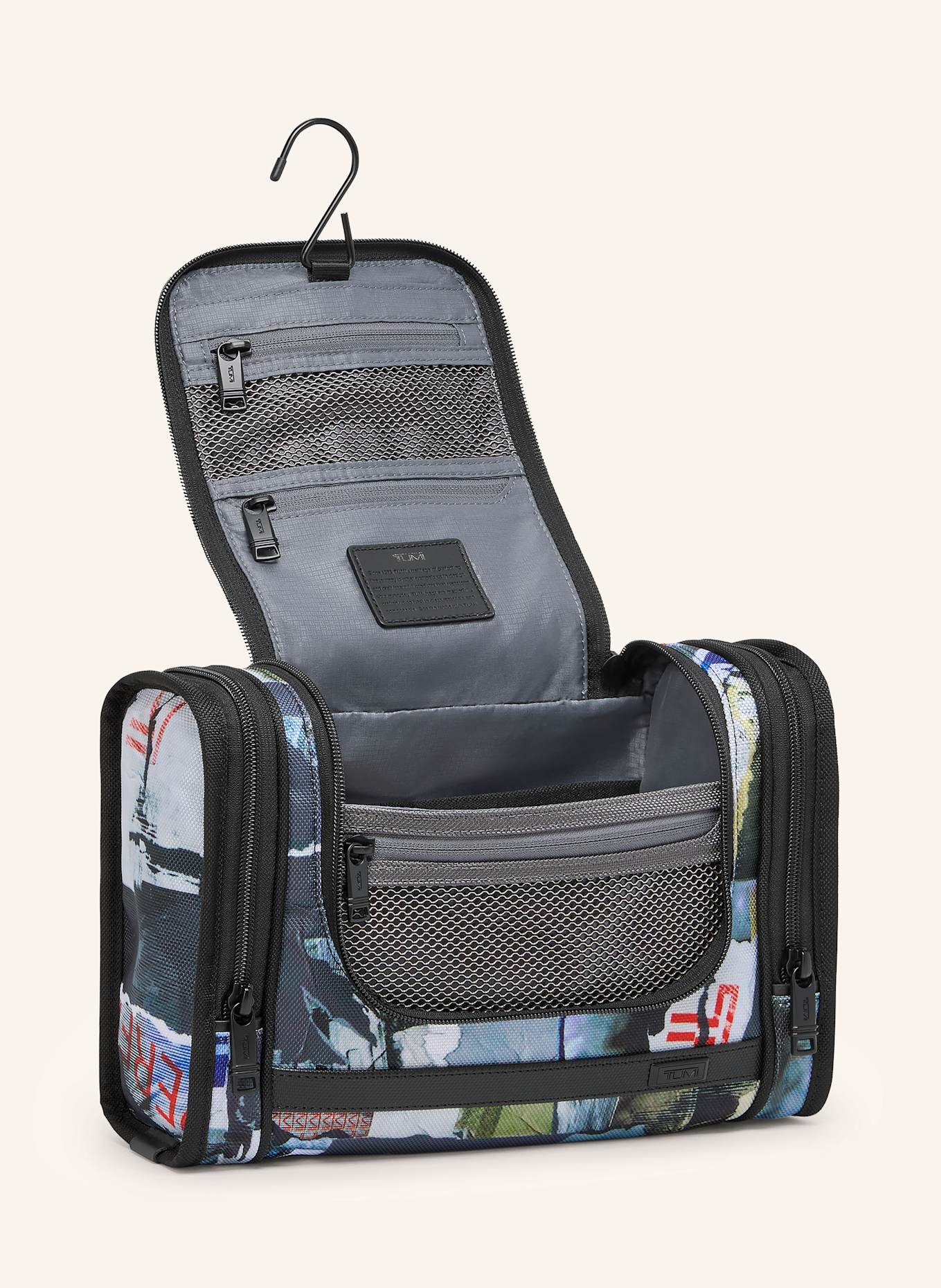 TUMI Kulturtasche ALPHA: DUNKELBRAUN / CREME / ORANGE