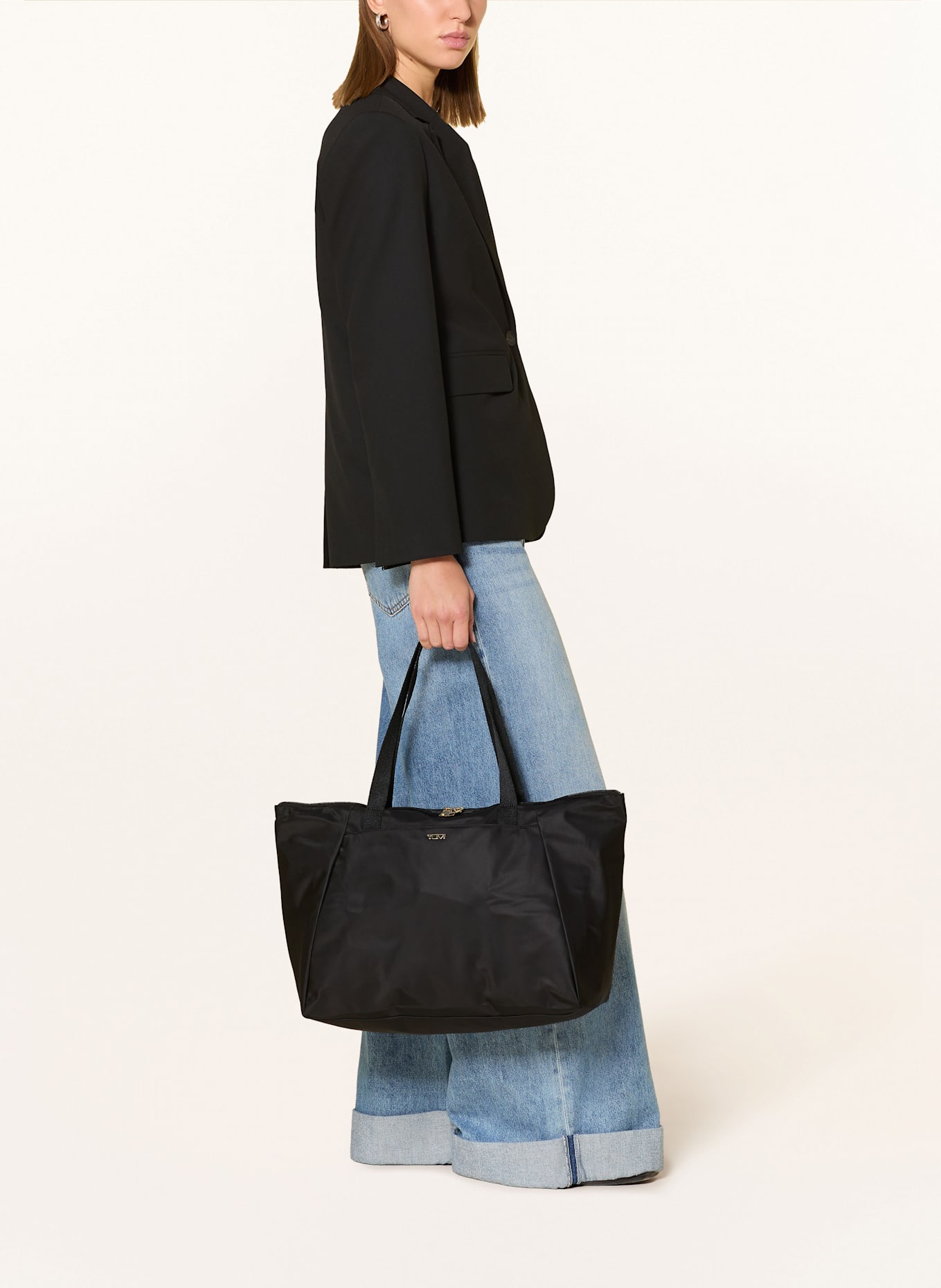 TUMI Shopper VOYAGEUR JUST IN CASE® MEDIUM mit Pouch: SCHWARZ