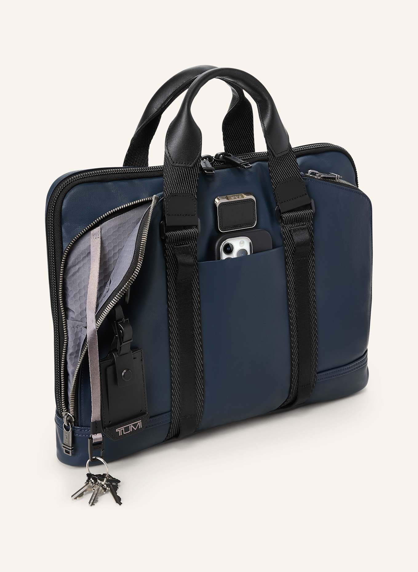 TUMI Torba na laptop ALPHA BRAVO ACADEMY BRIEF: NAVY COATED CANVAS