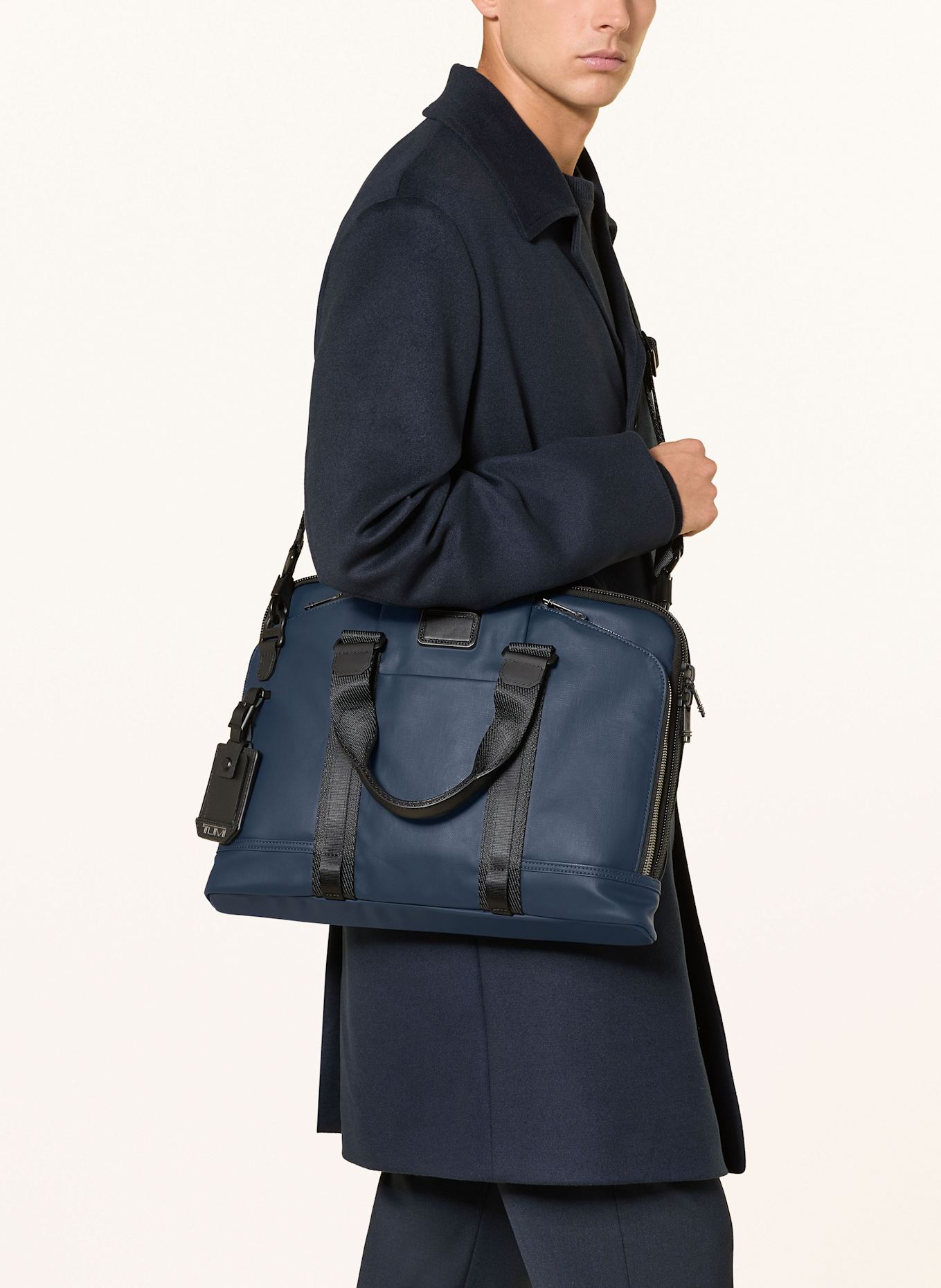 TUMI Torba na laptop ALPHA BRAVO ACADEMY BRIEF: NAVY COATED CANVAS