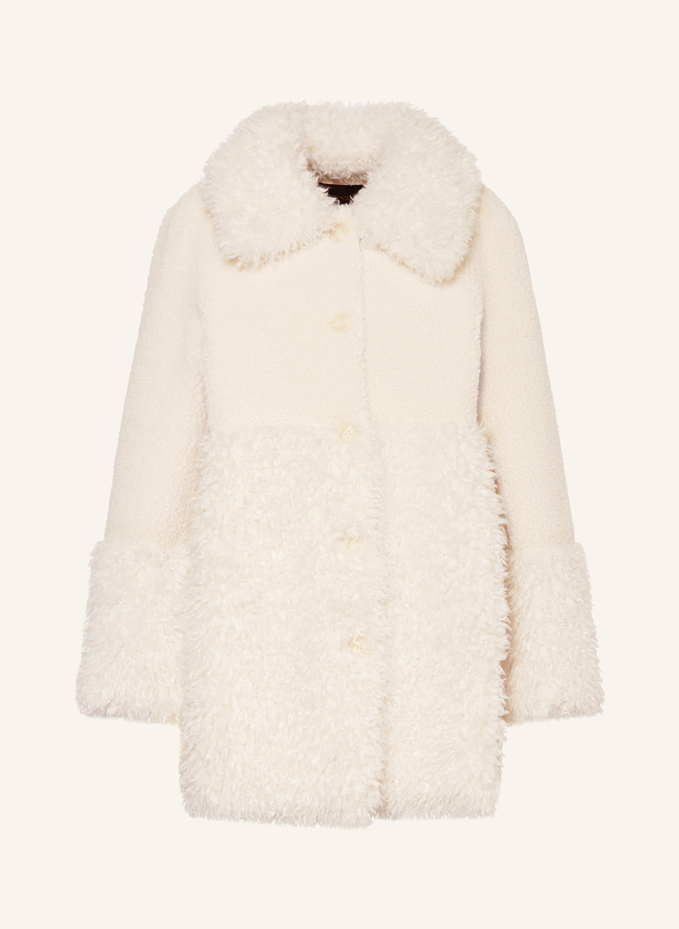 maje Kunstfell-Mantel: ECRU