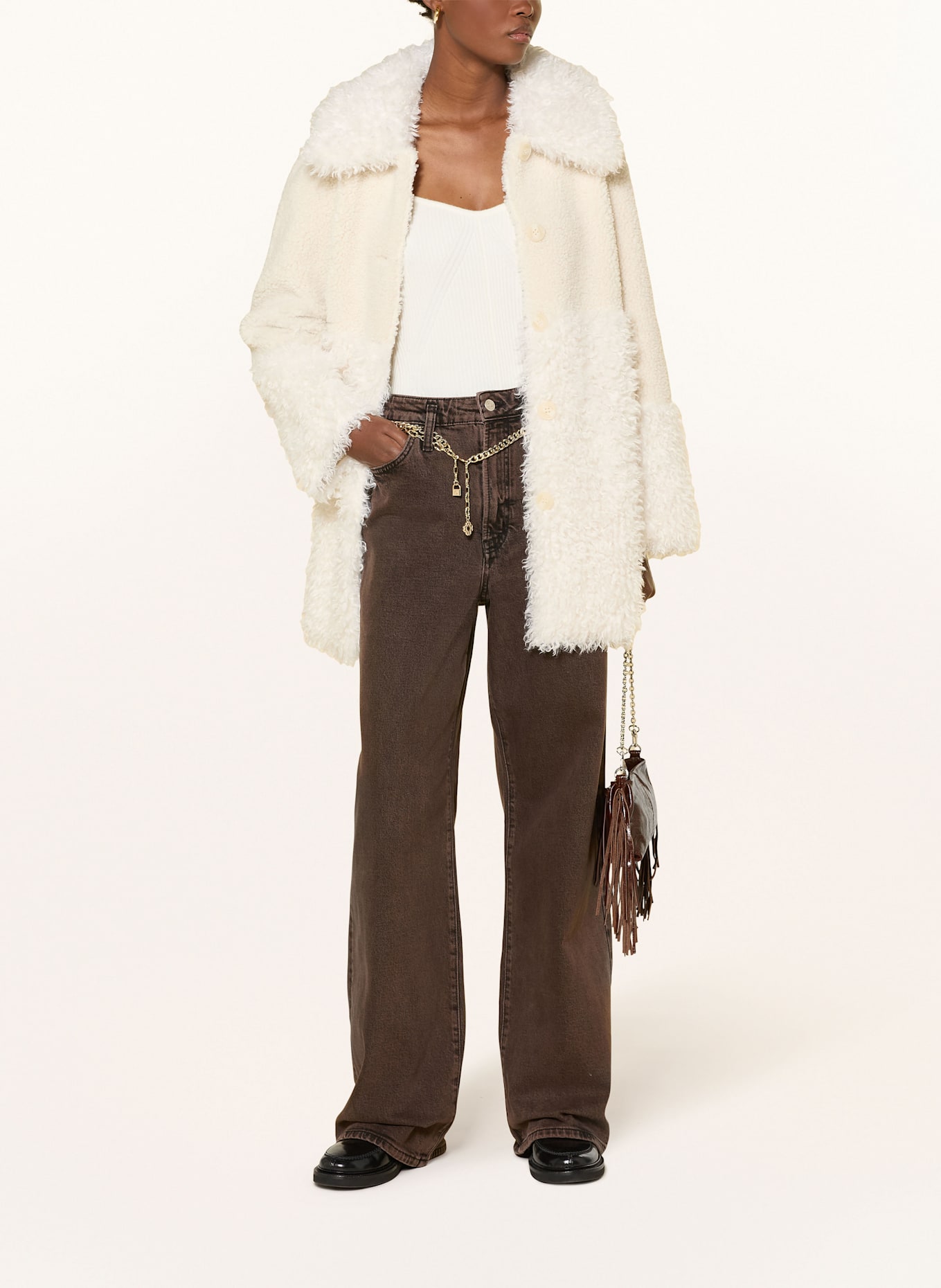 maje Wide Leg Jeans: G005 BROWN