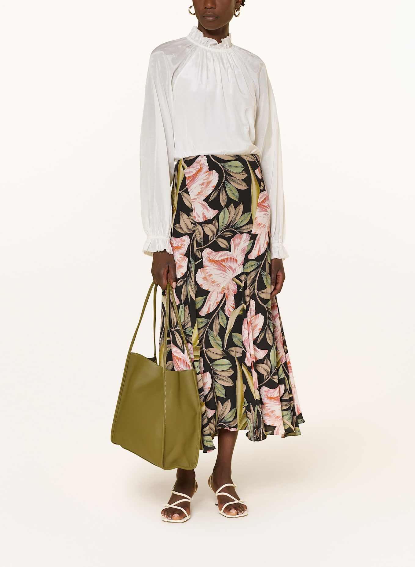 TED BAKER SAMRAA Shirt blouse with ruffles: CREAM