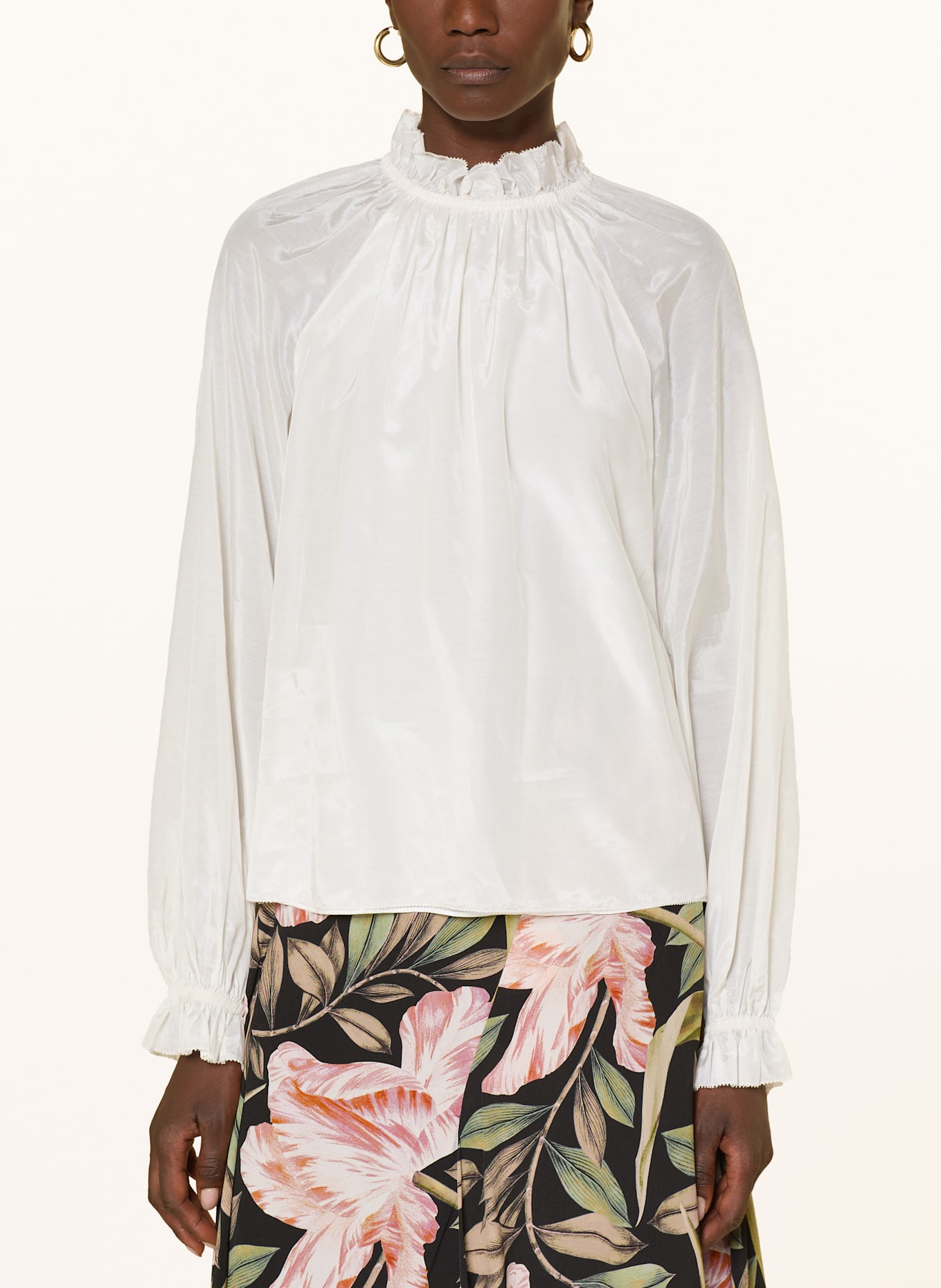 TED BAKER SAMRAA Shirt blouse with ruffles: CREAM