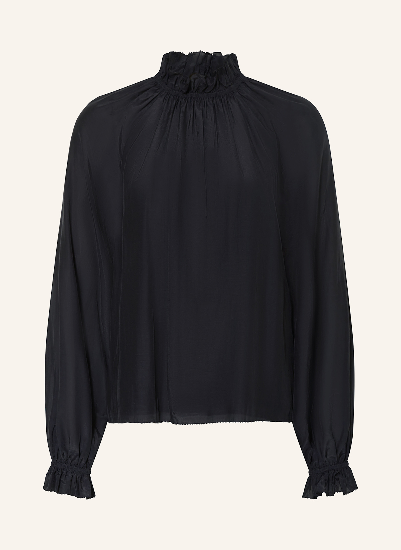 TED BAKER SAMRAA Shirt blouse with ruffles: BLACK