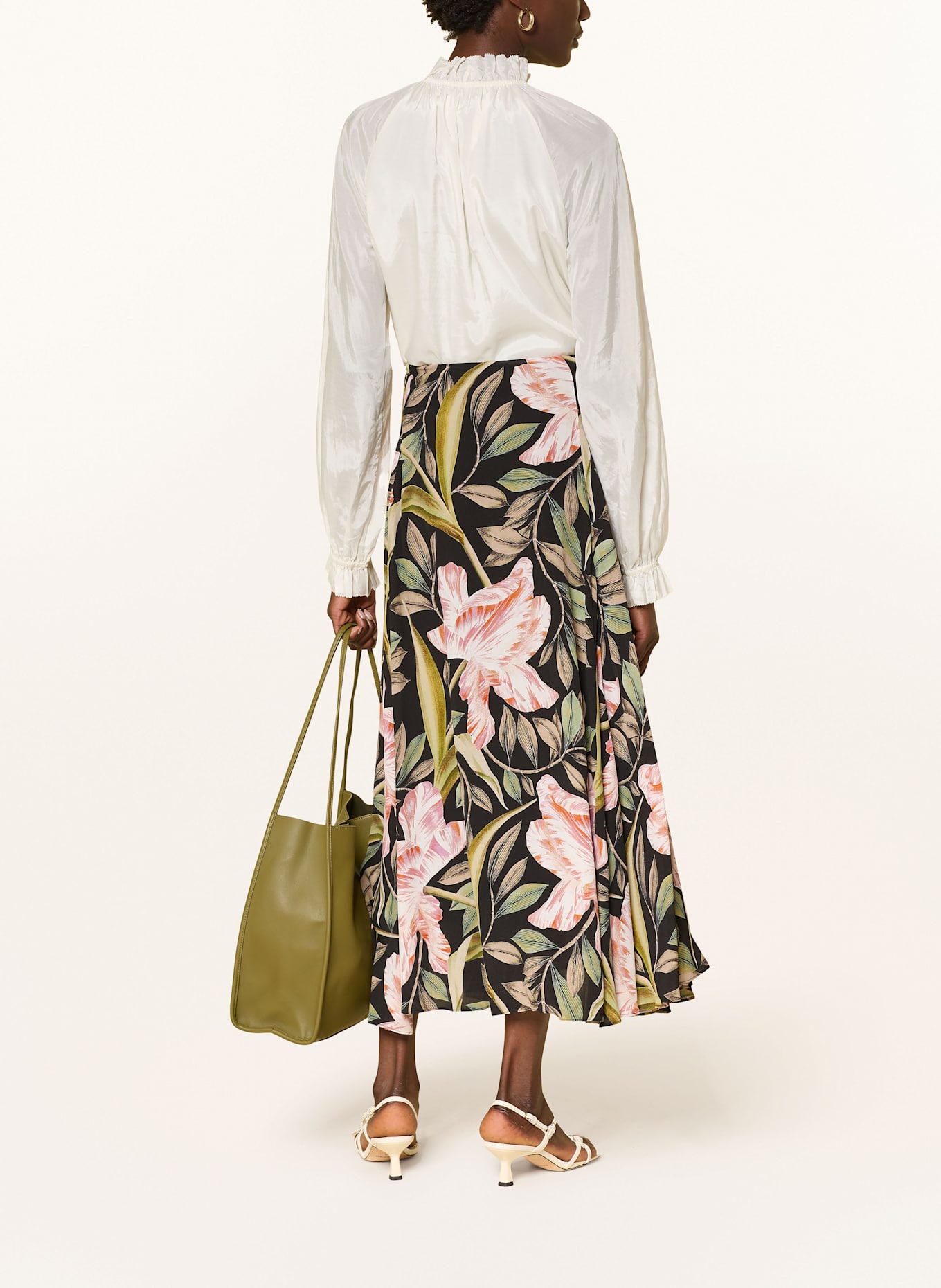 TED BAKER Spódnica EHMILI: CZARNY / JASNOZIELONY / JASNORÓŻOWY